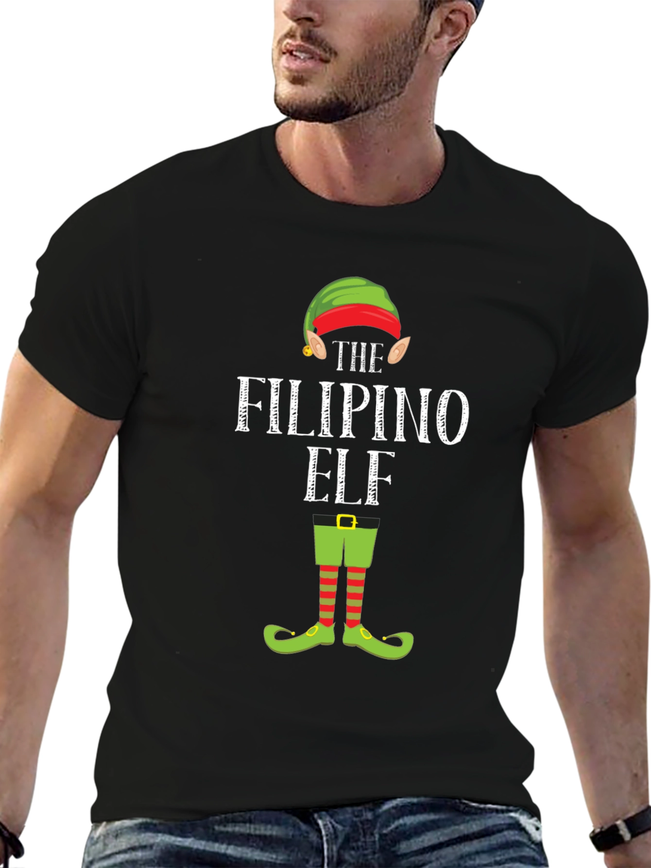 Funny Filipino Elf Christmas Holiday T-Shirt