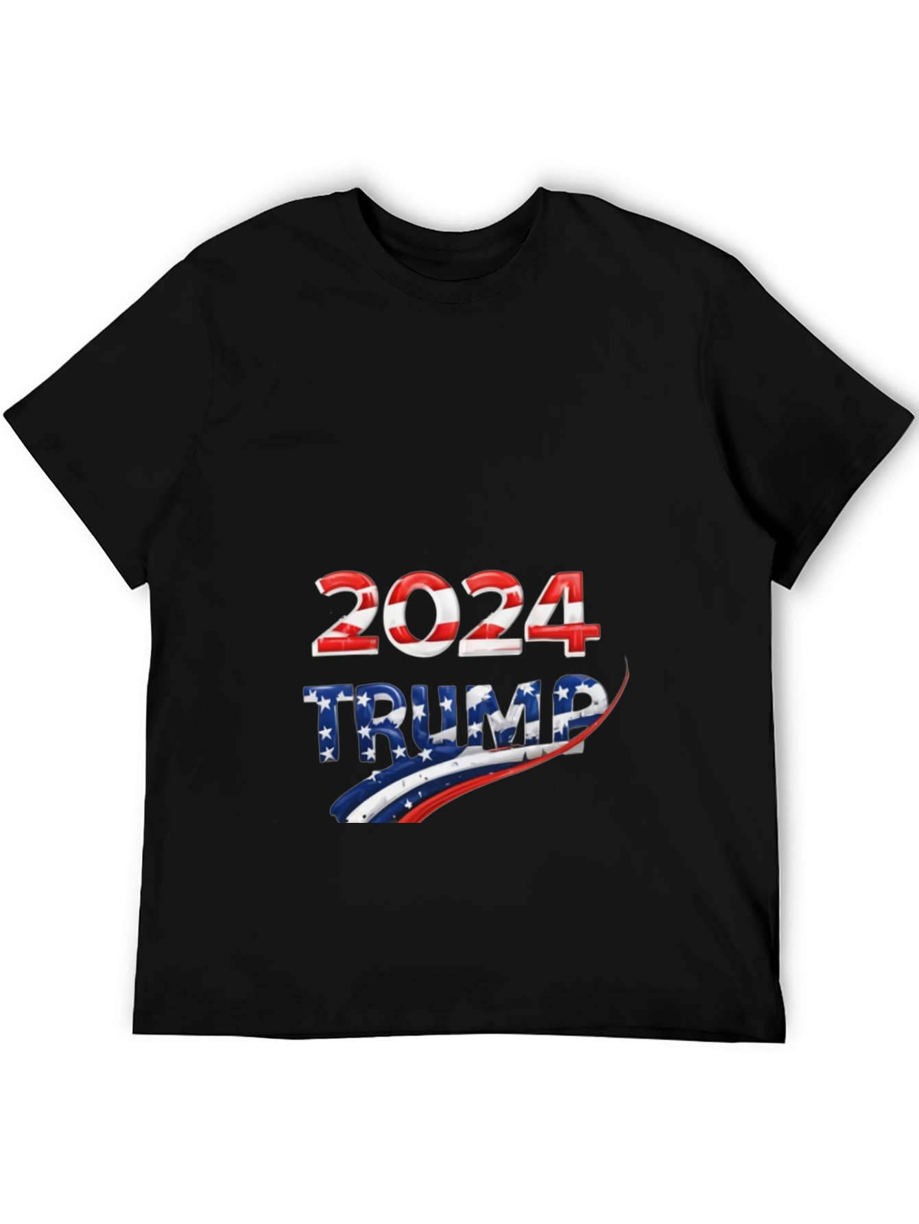 Trump 2024 Patriotic Graphic Tee - Black