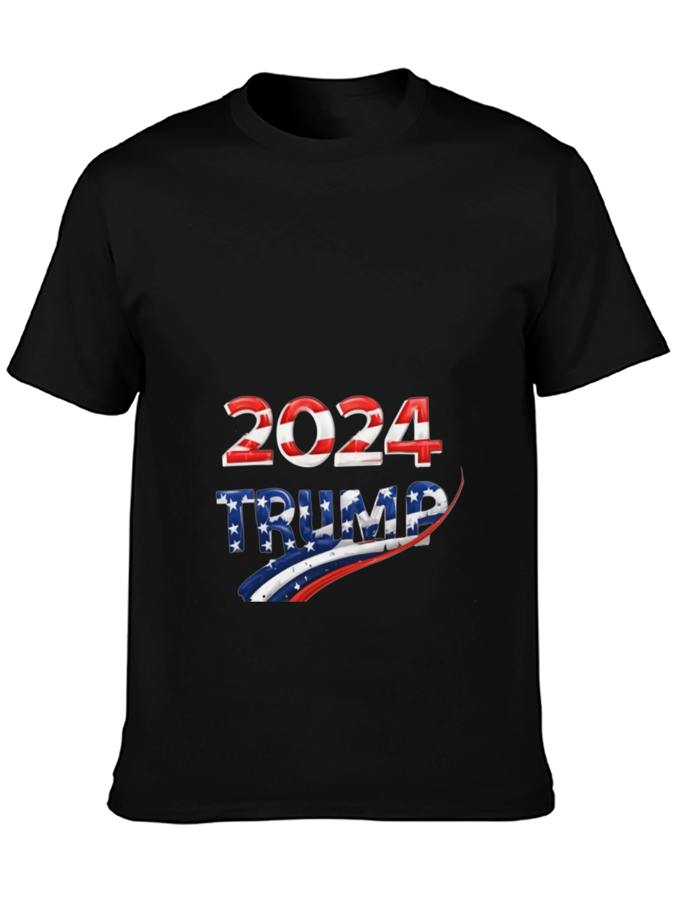 Trump 2024 Patriotic Graphic Tee - Black