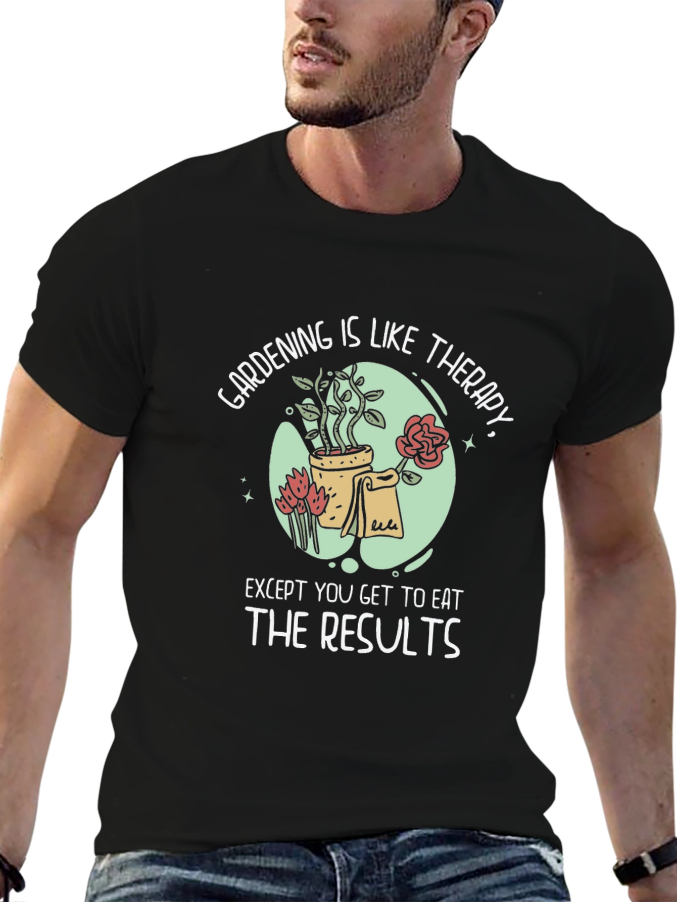 Gardening Therapy Graphic T-Shirt