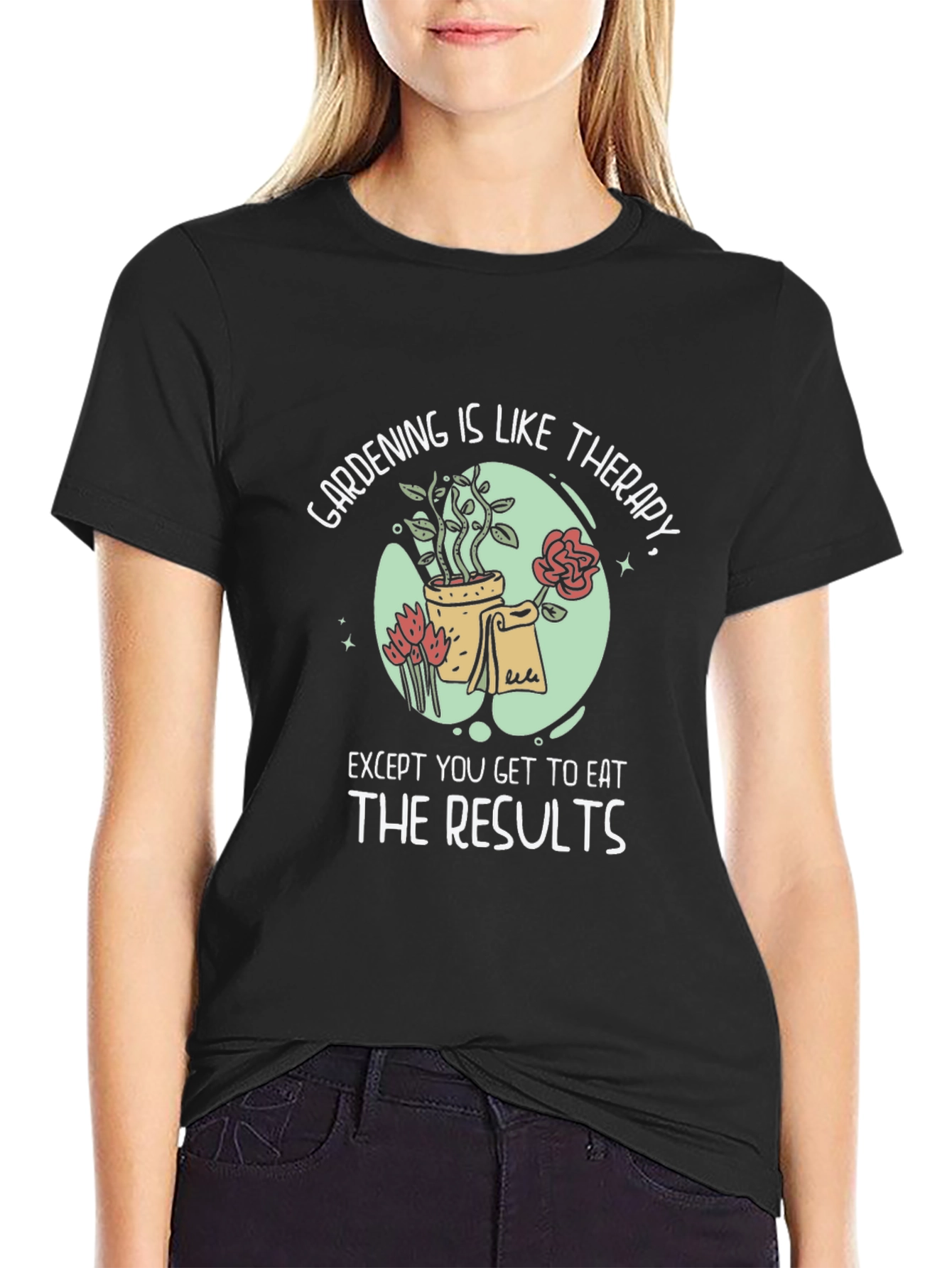 Gardening Therapy Graphic T-Shirt