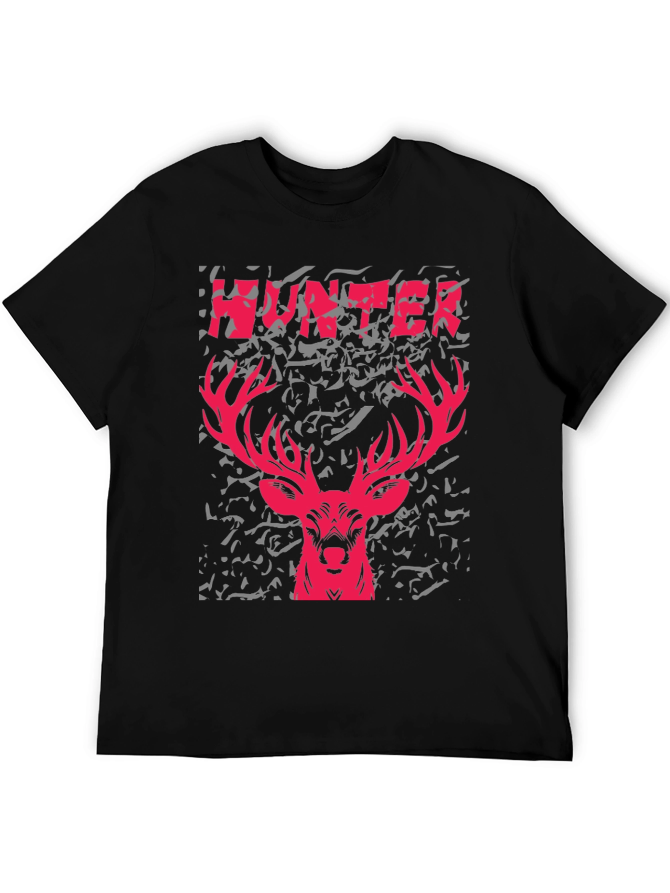 Hunter Deer Graphic Tee - Mens Black T-Shirt