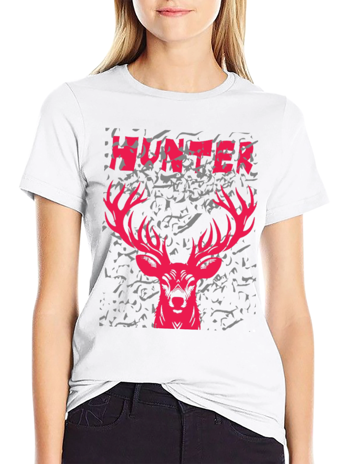 Hunter Deer Graphic Tee - Mens Black T-Shirt