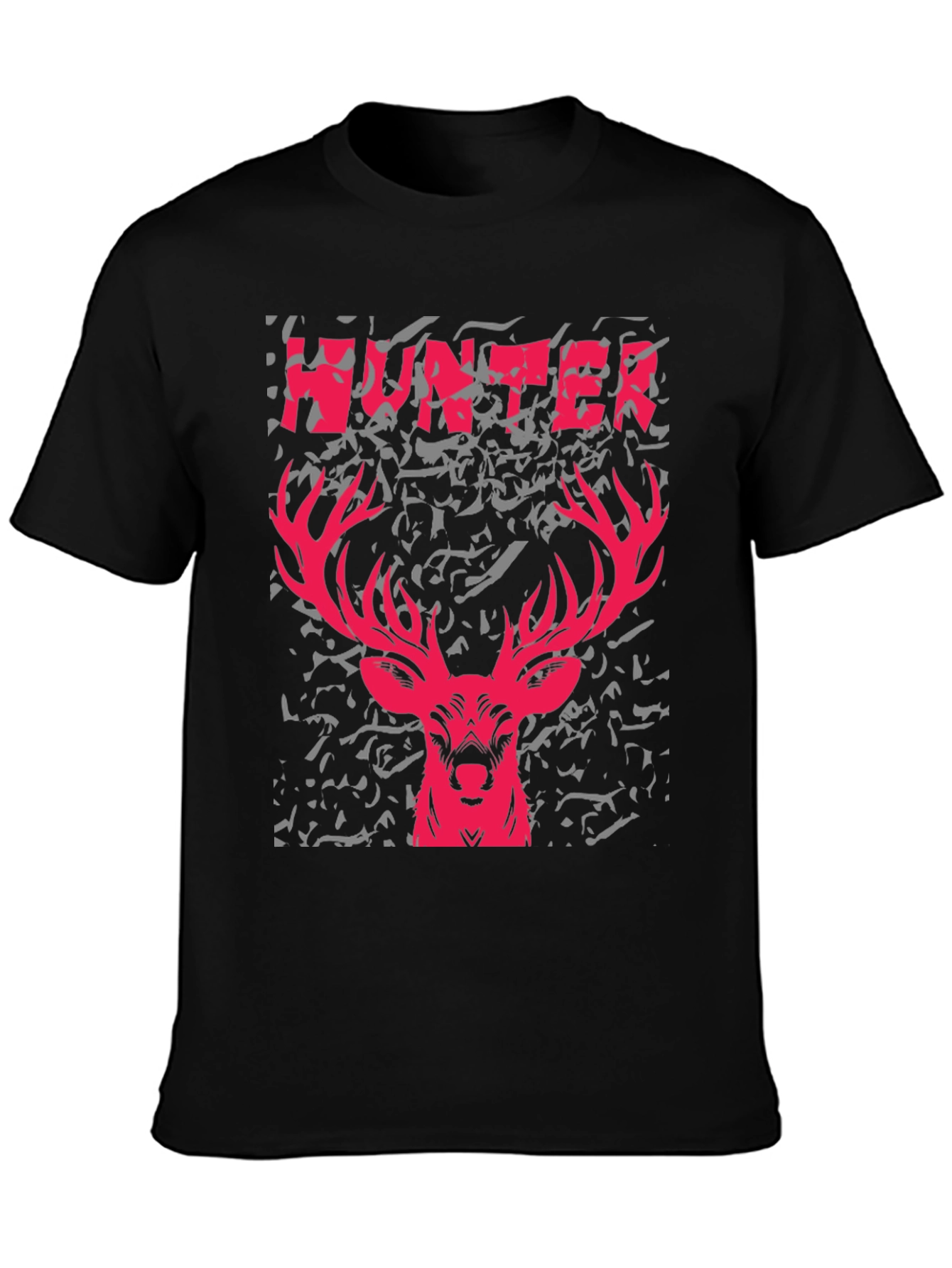Hunter Deer Graphic Tee - Mens Black T-Shirt