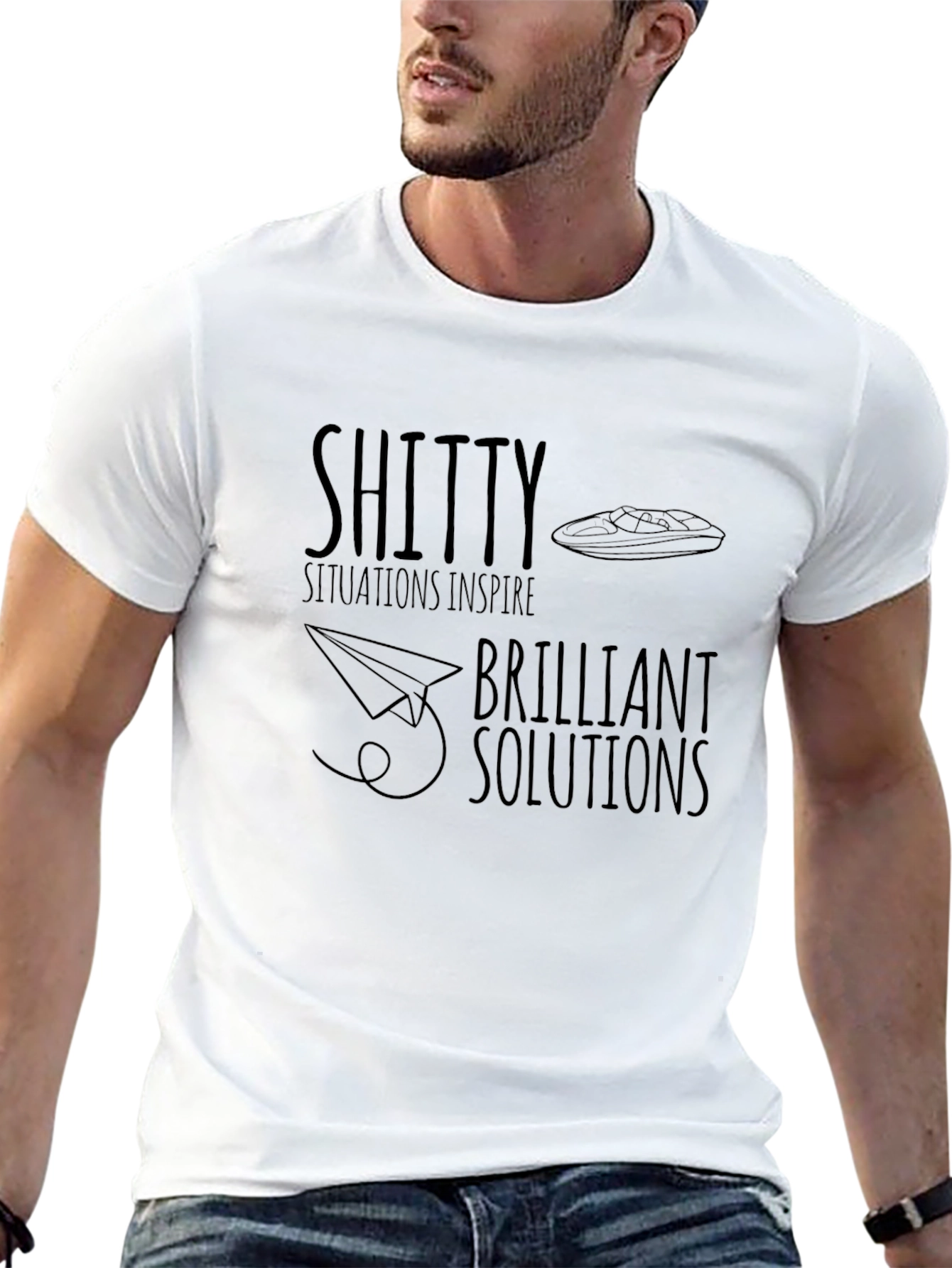 Inspirational T-Shirt - Shitty Situations Brilliant Solutions