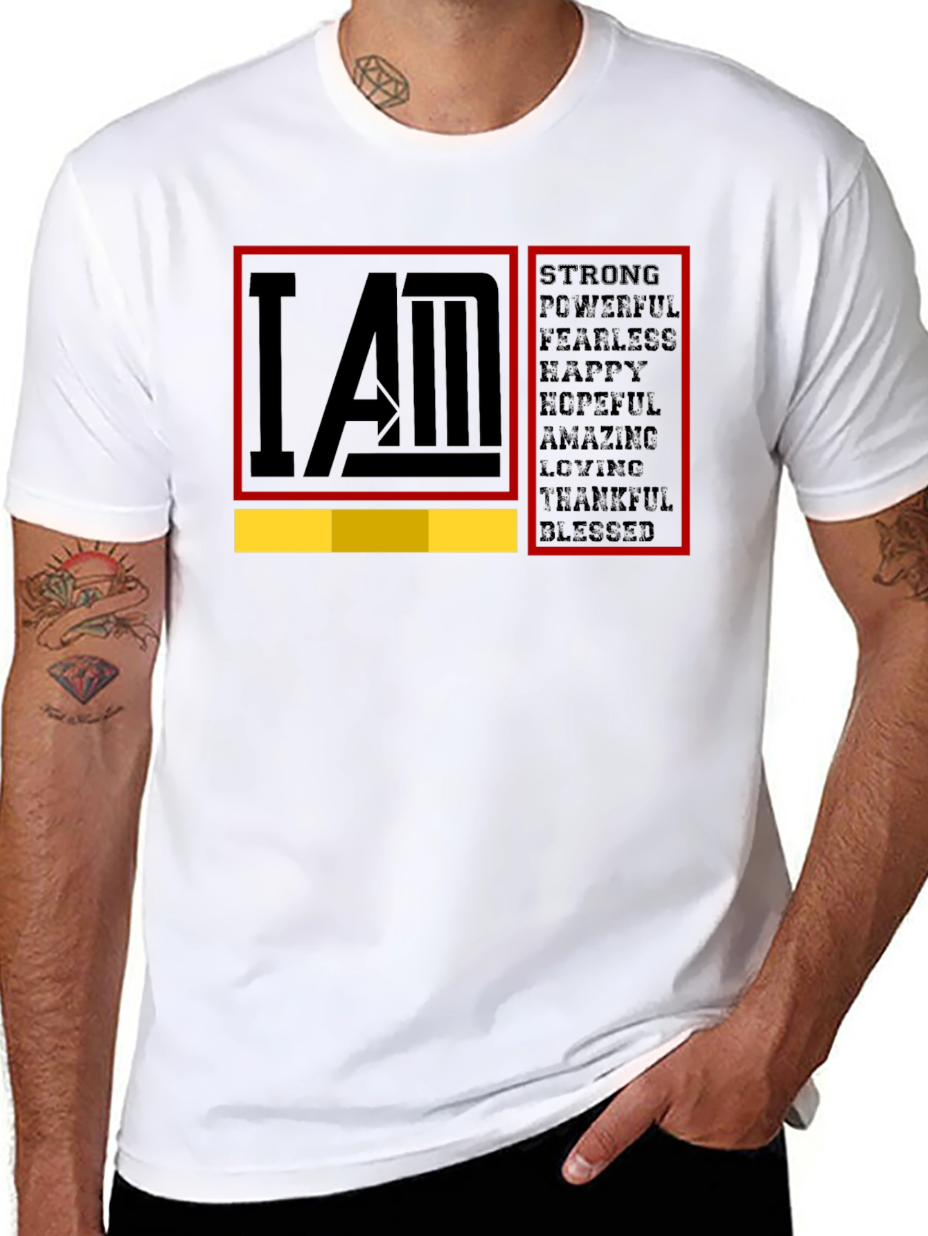 I AM Strong Graphic T-Shirt - Motivational Tee