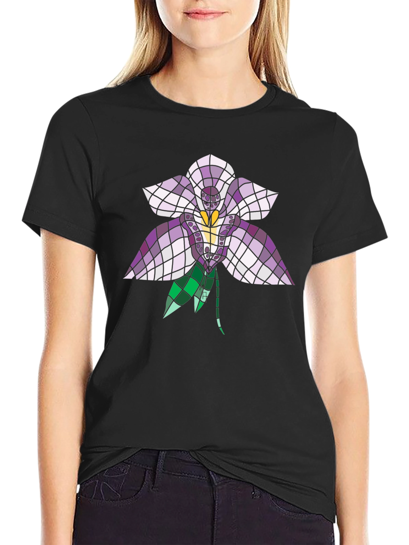 Floral Mosaic Graphic T-Shirt