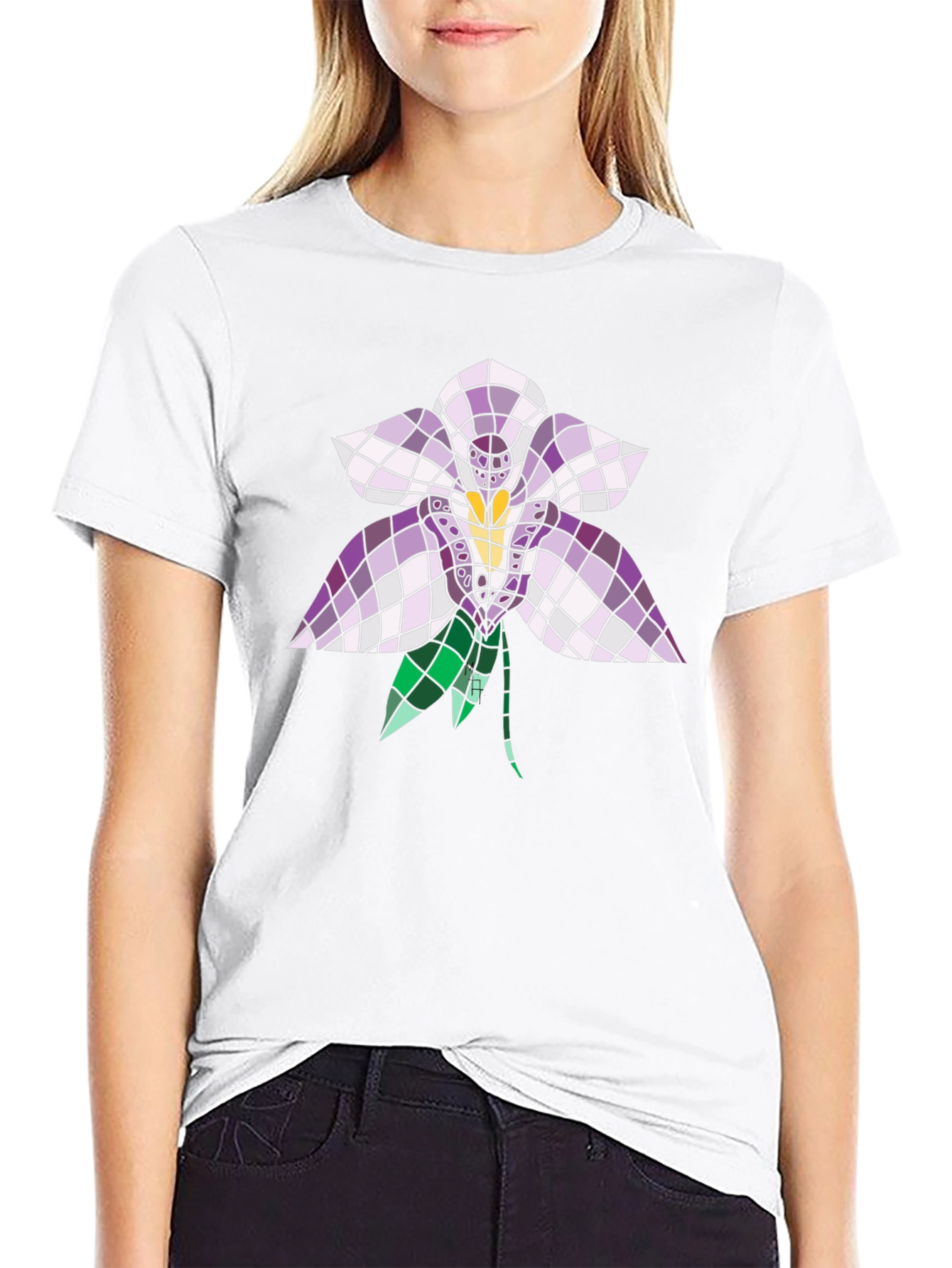 Floral Mosaic Graphic T-Shirt