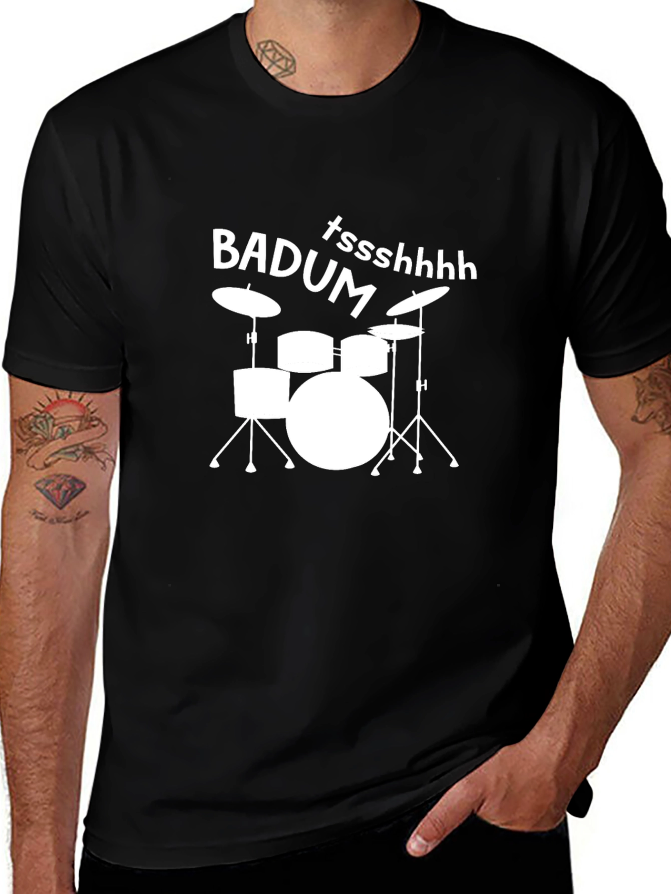 Drum Kit T-Shirt: Badum Tssshhhh Graphic Tee