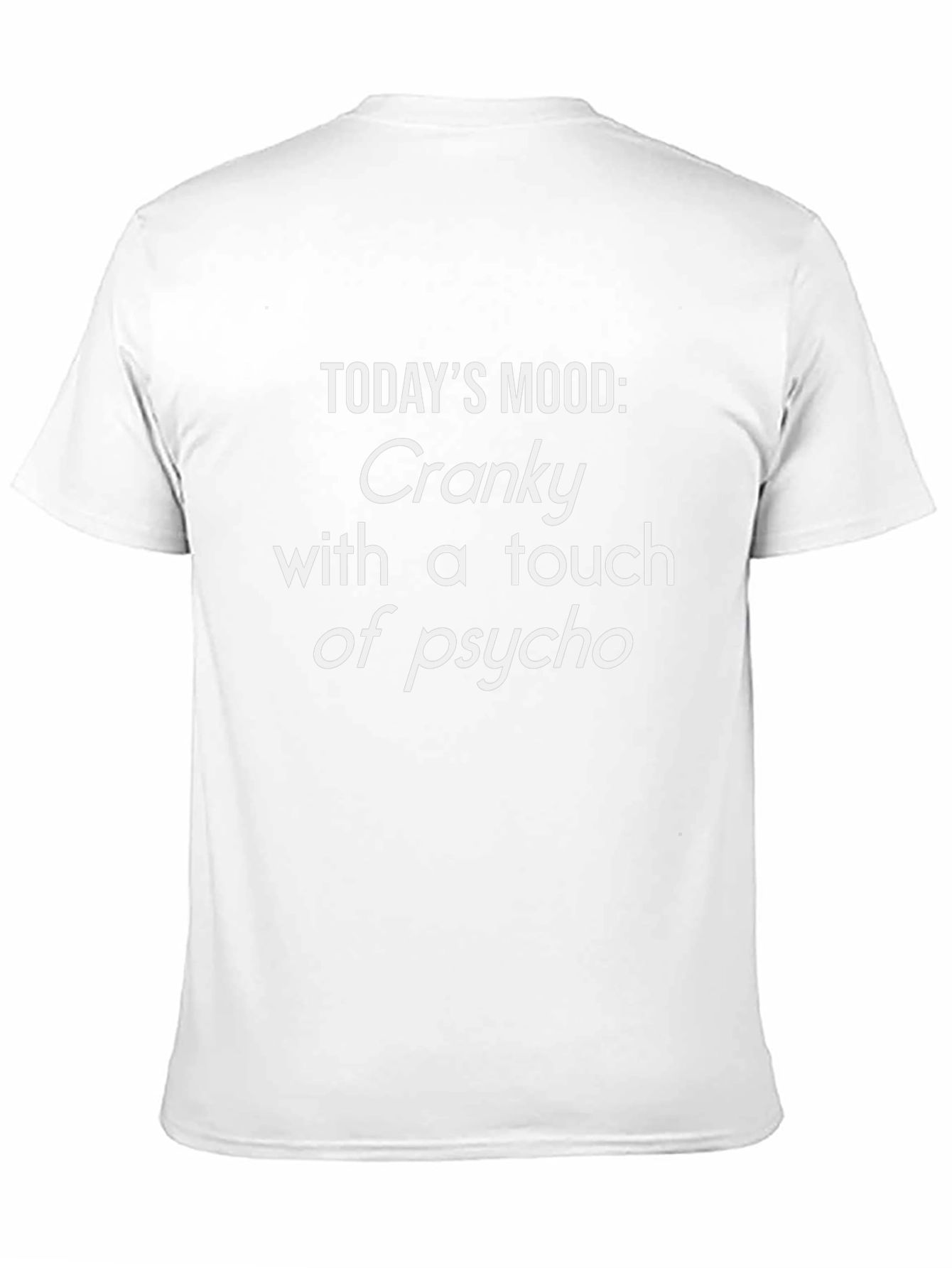 Cranky Psycho Mood Graphic Tee - Black Cotton T-Shirt