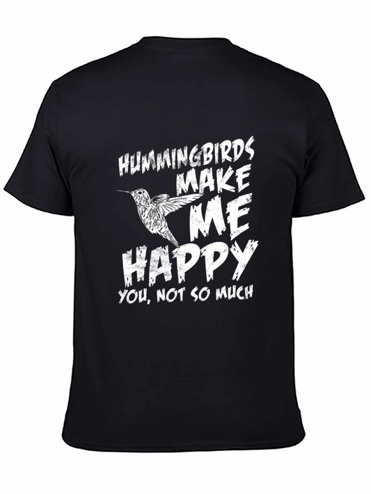 Hummingbird Make Me Happy Graphic T-Shirt