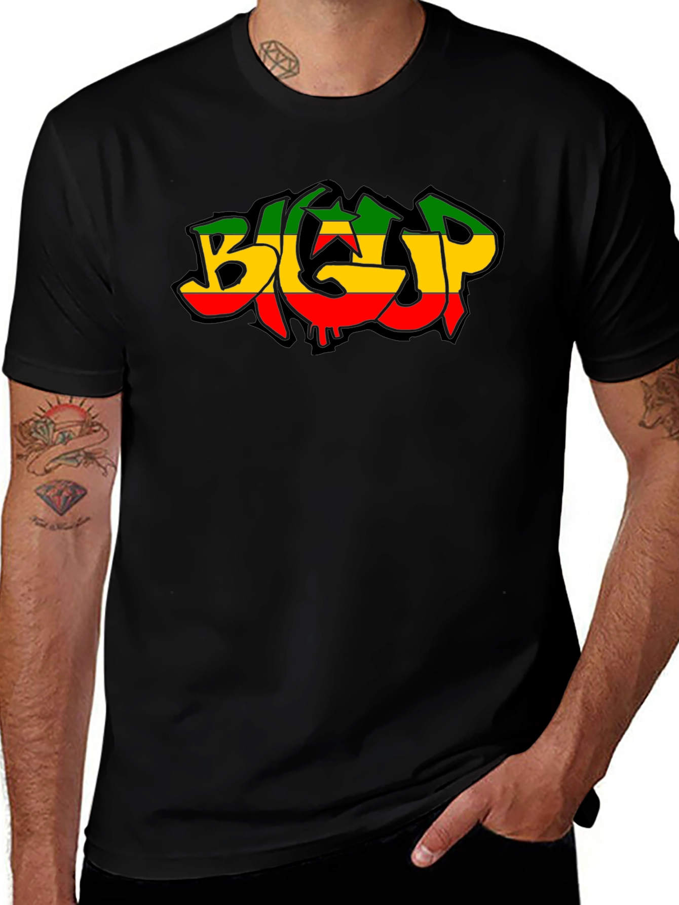 Rasta BGC Graphic Tee - Black