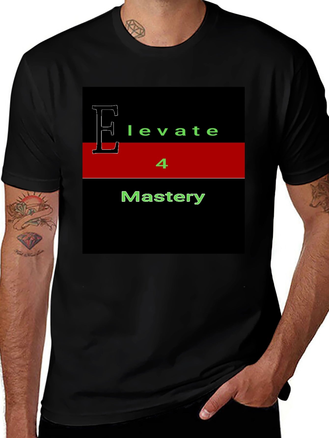 Elevate 4 Mastery T-Shirt - Black Graphic Tee