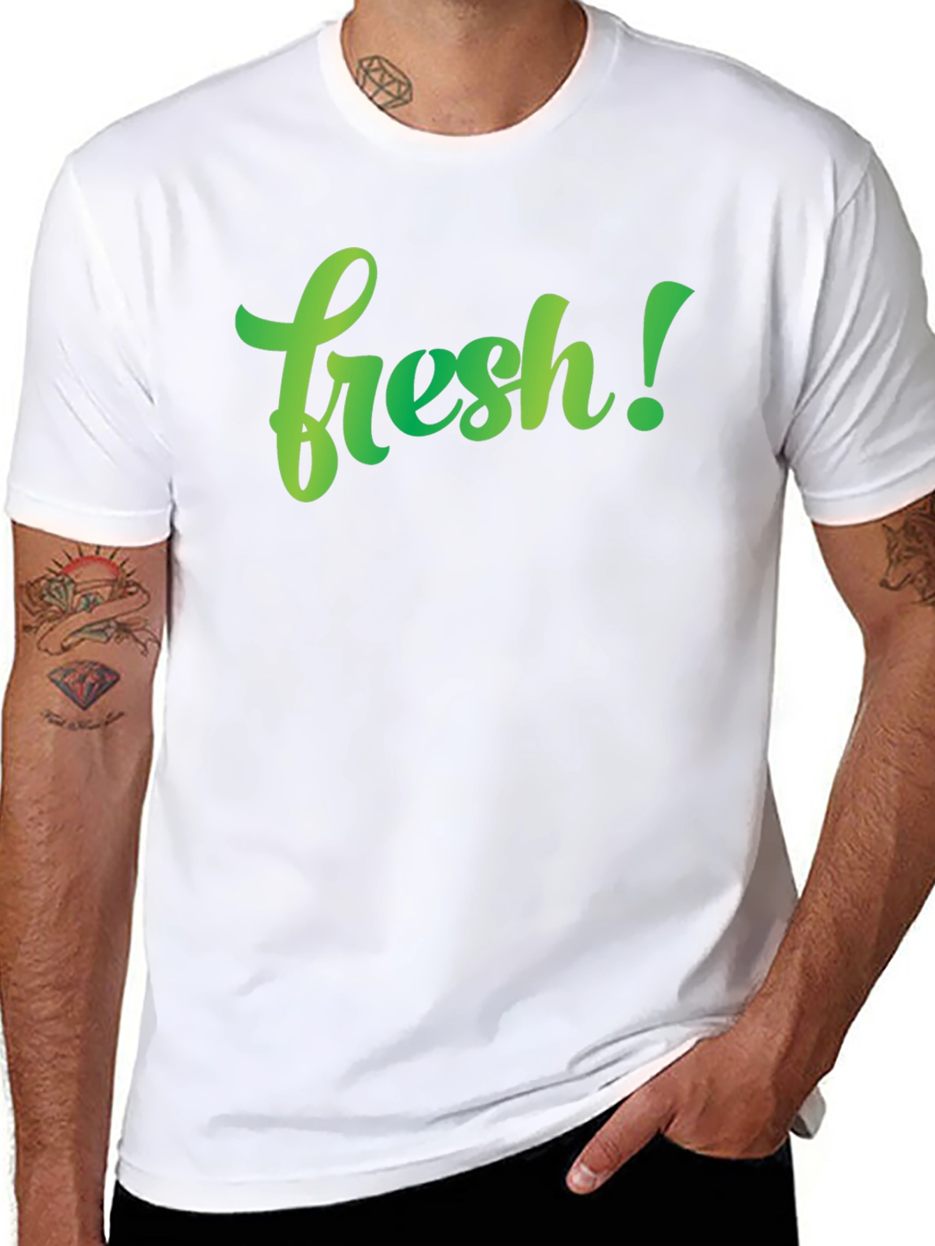 Fresh Graphic Tee - Stylish Mens Black T-Shirt