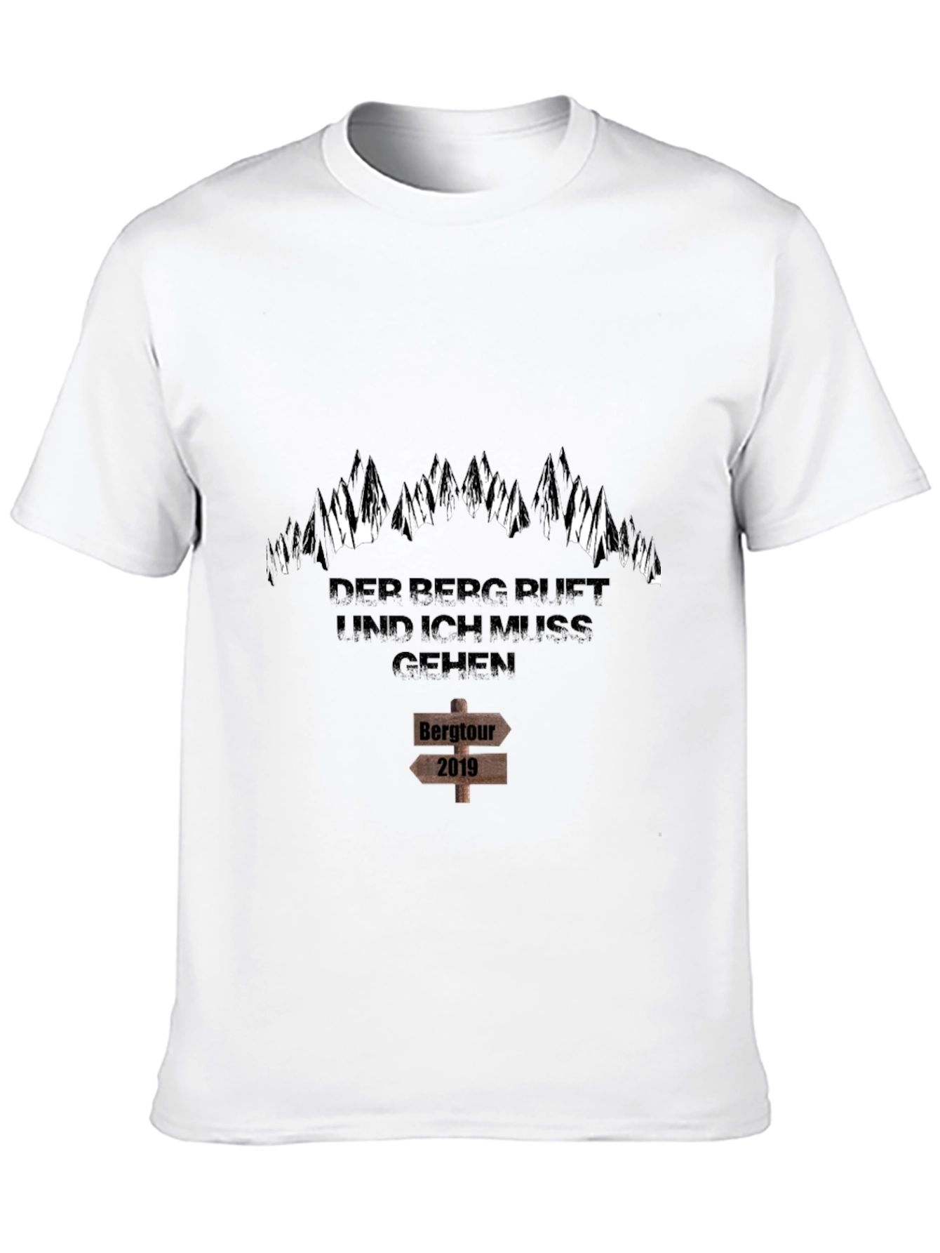 Mountain Adventure Black T-Shirt - Bergtour 2019