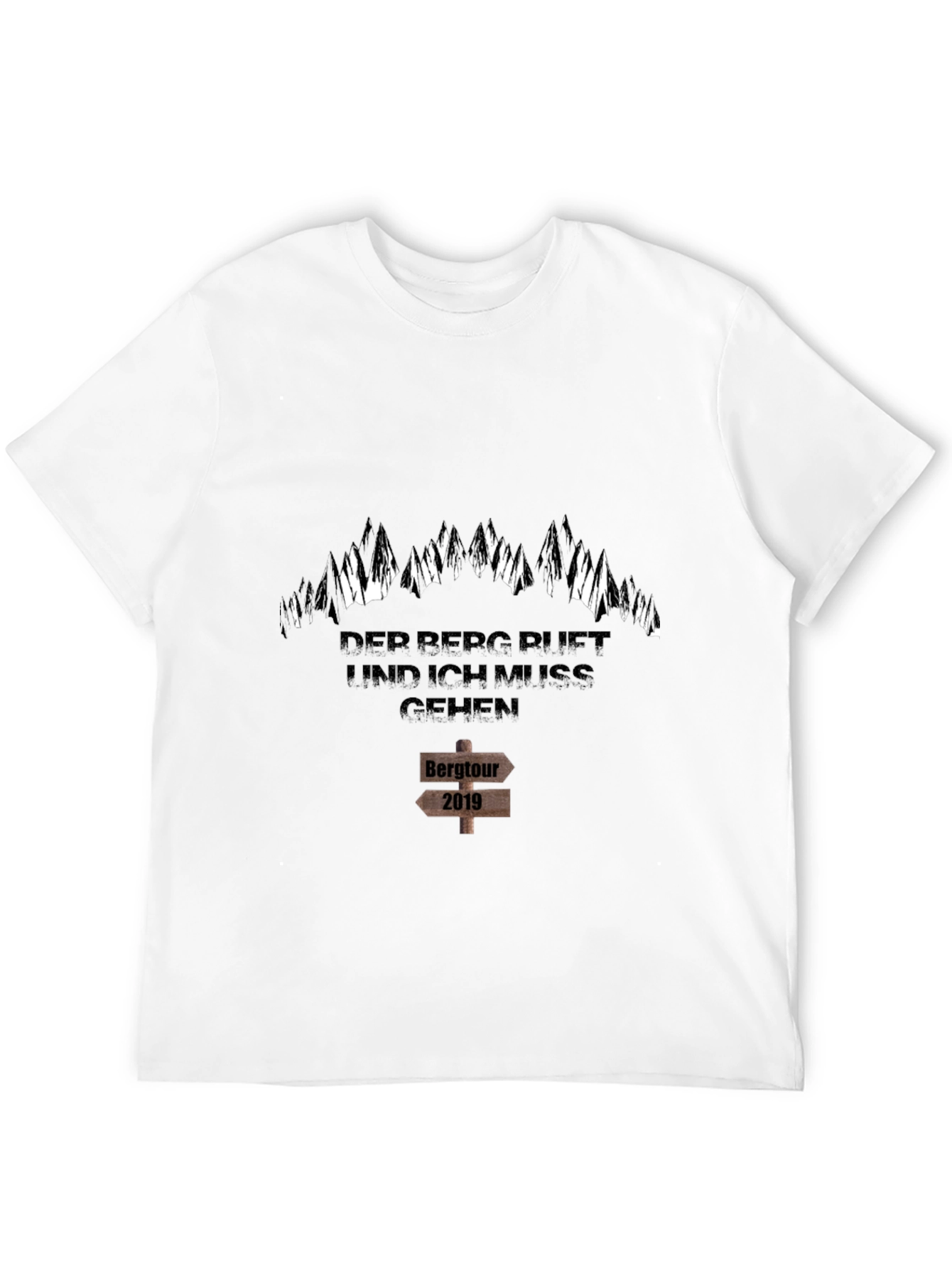 Mountain Adventure Black T-Shirt - Bergtour 2019
