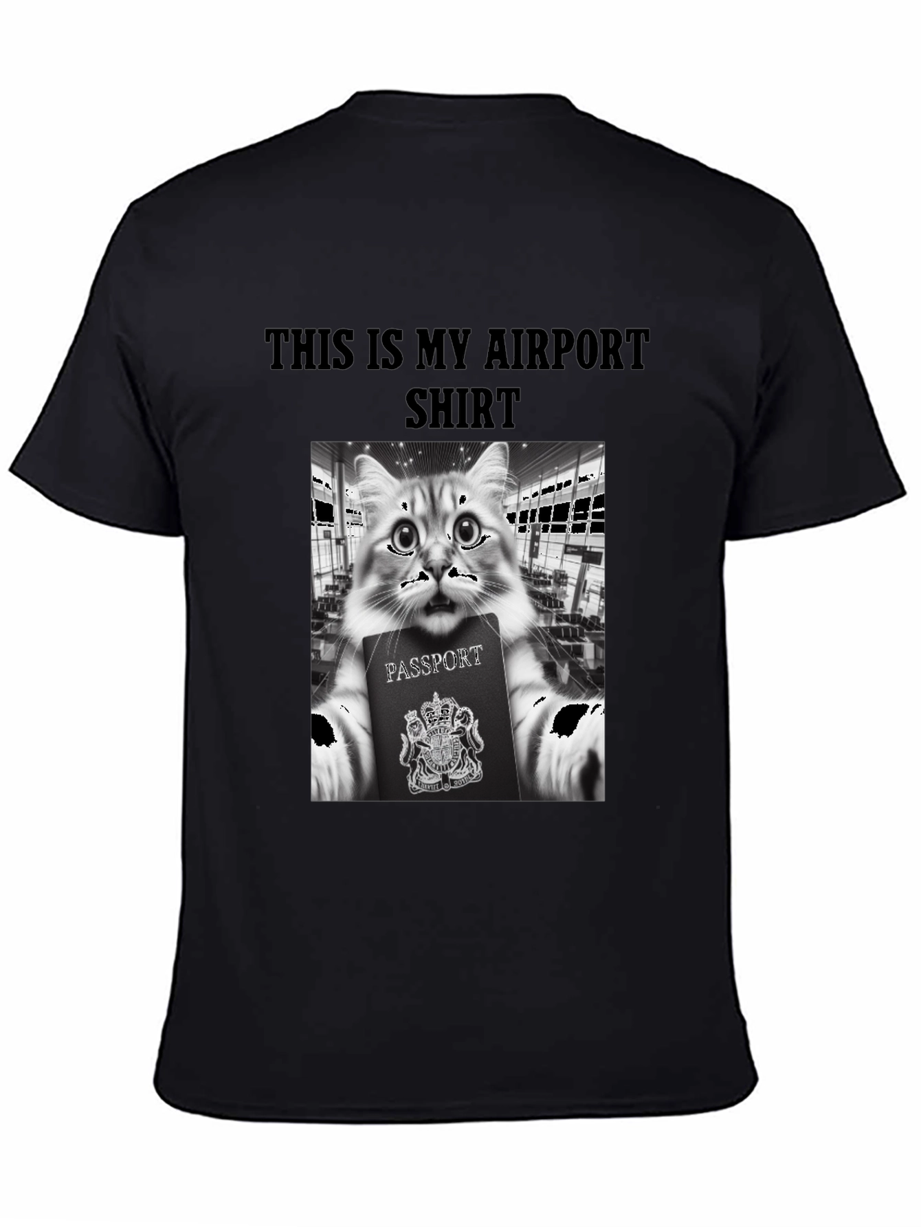 Airport Cat T-Shirt - Funny Travel Tee