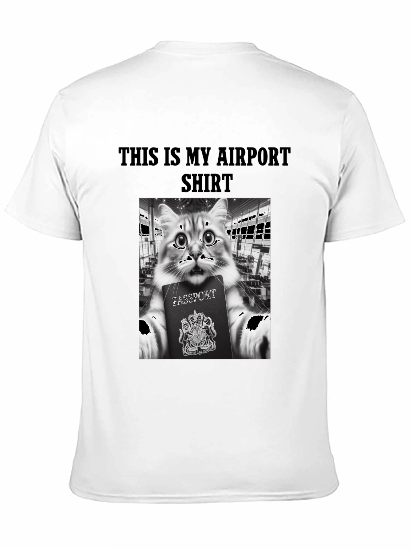 Airport Cat T-Shirt - Funny Travel Tee