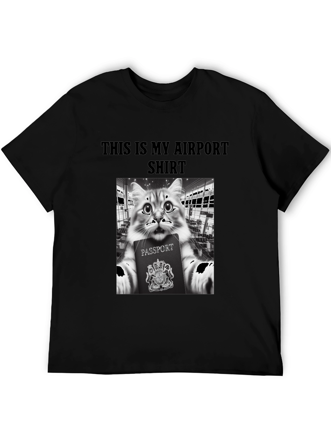 Airport Cat T-Shirt - Funny Travel Tee