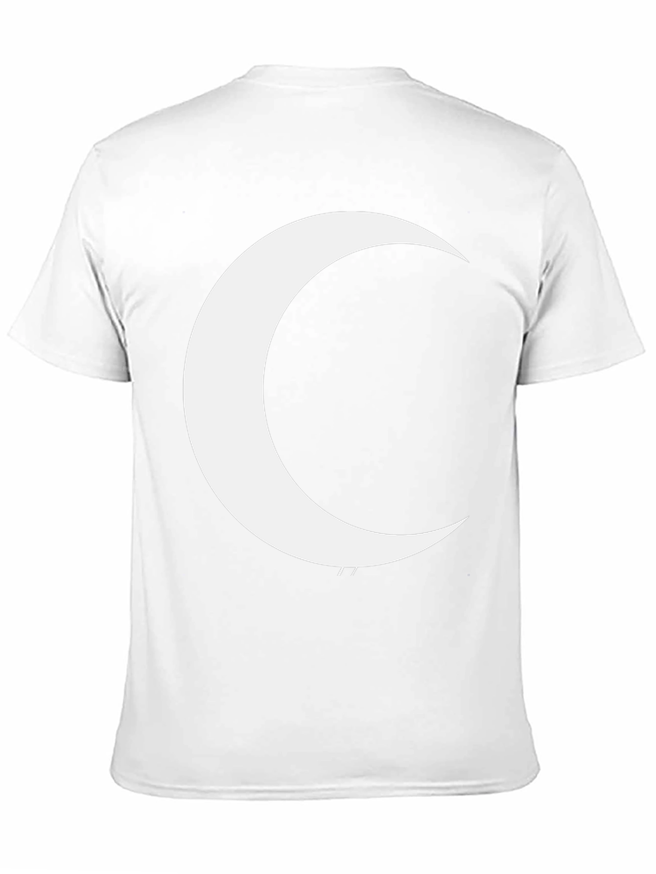 Crescent Moon Graphic Tee - Black Cotton T-Shirt