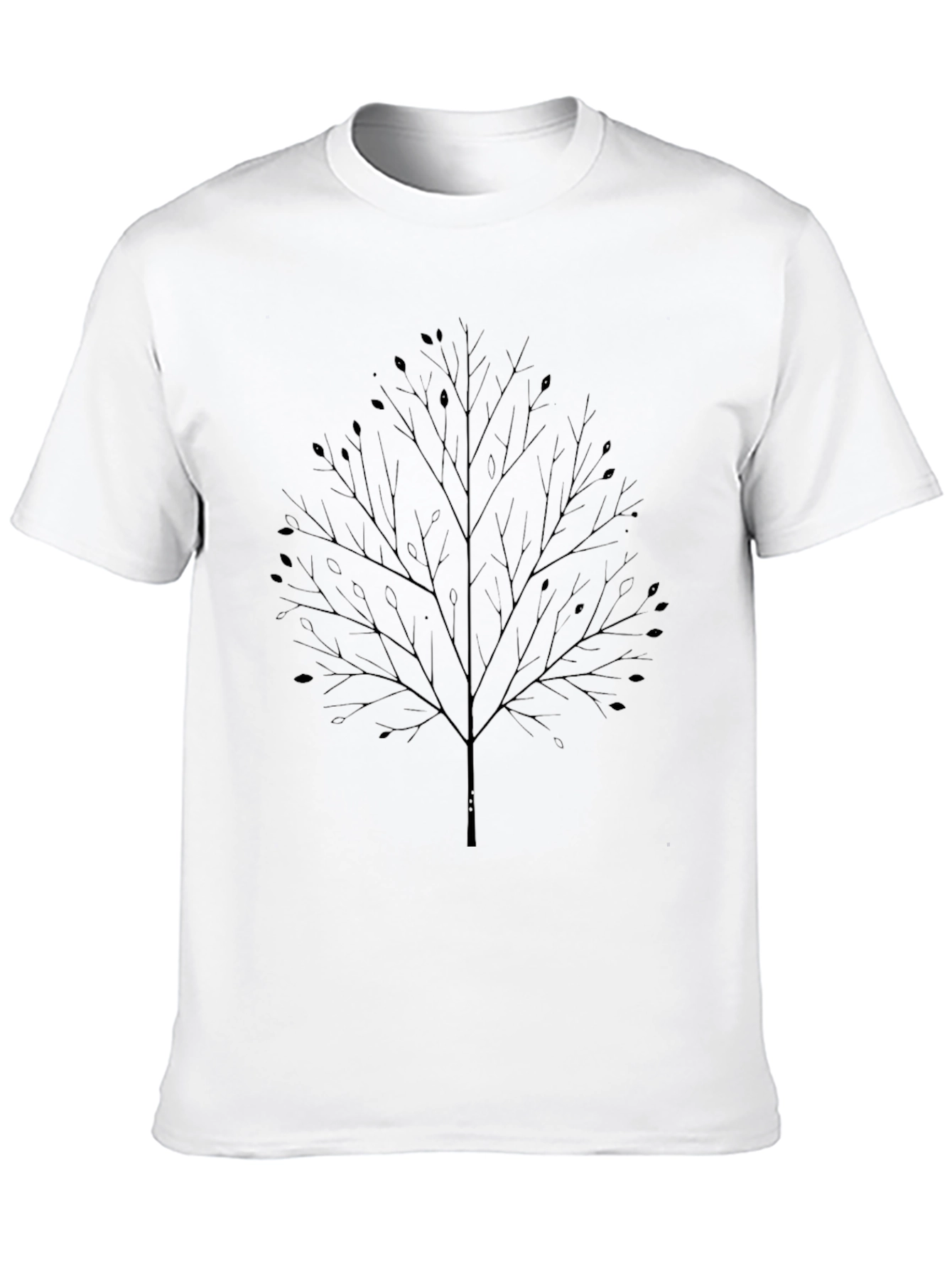 Nature Inspired Tree Design Black T-Shirt