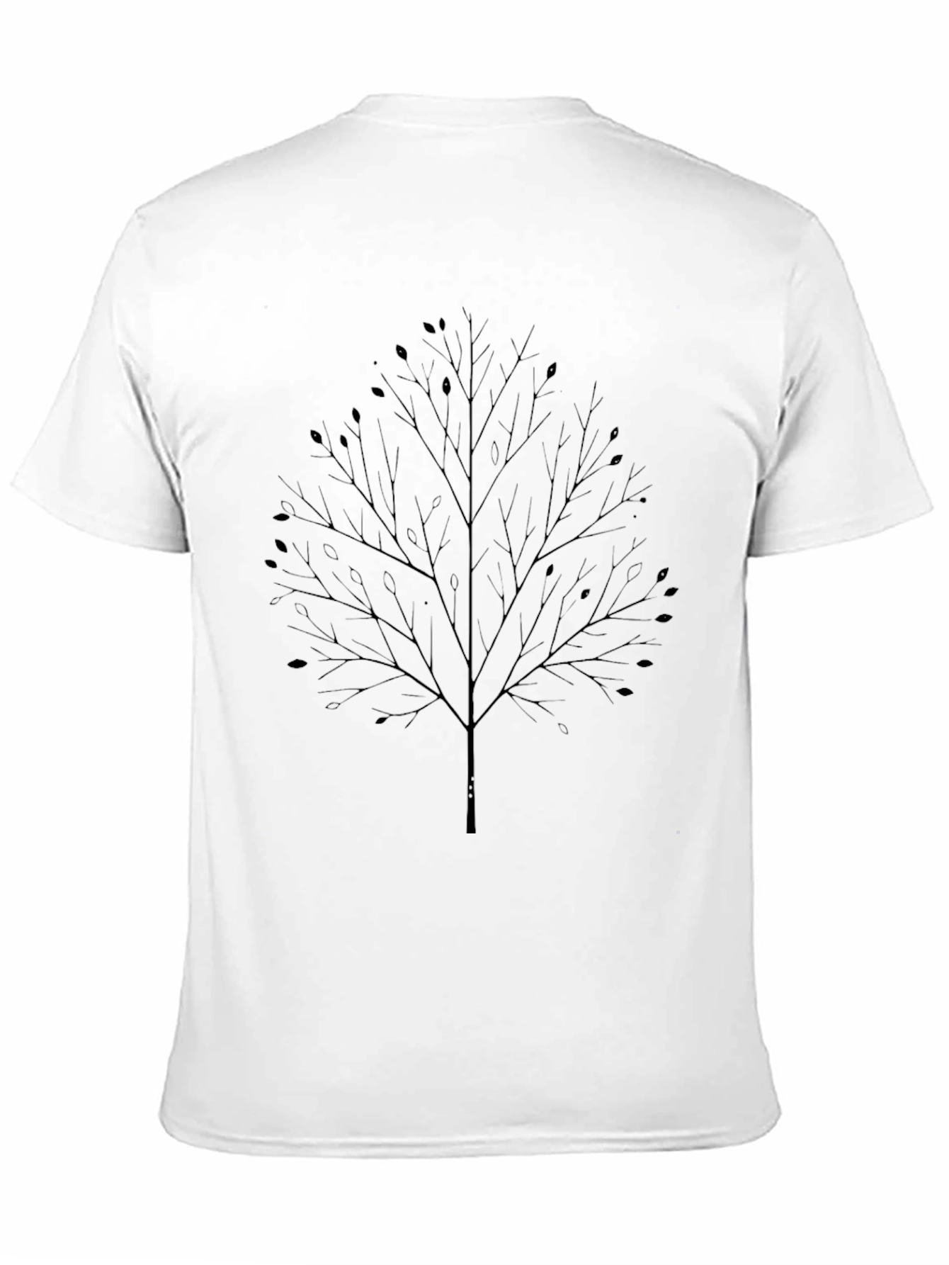 Nature Inspired Tree Design Black T-Shirt