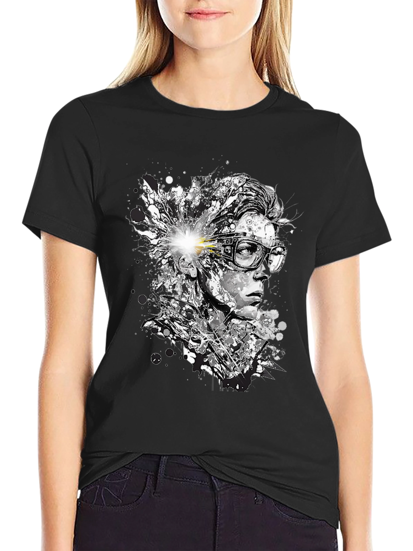 Abstract Mind T-Shirt - Artistic Black Tee