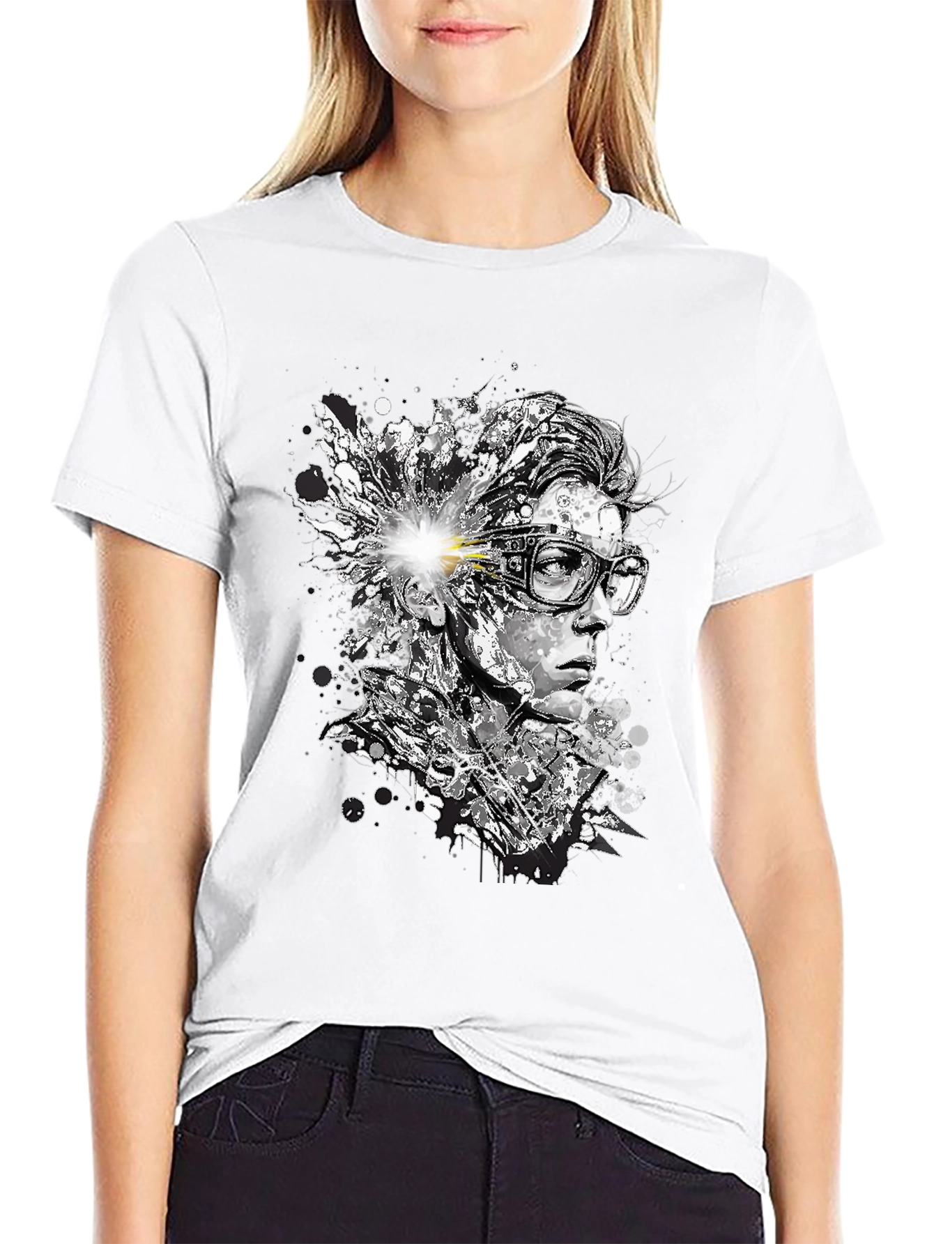 Abstract Mind T-Shirt - Artistic Black Tee