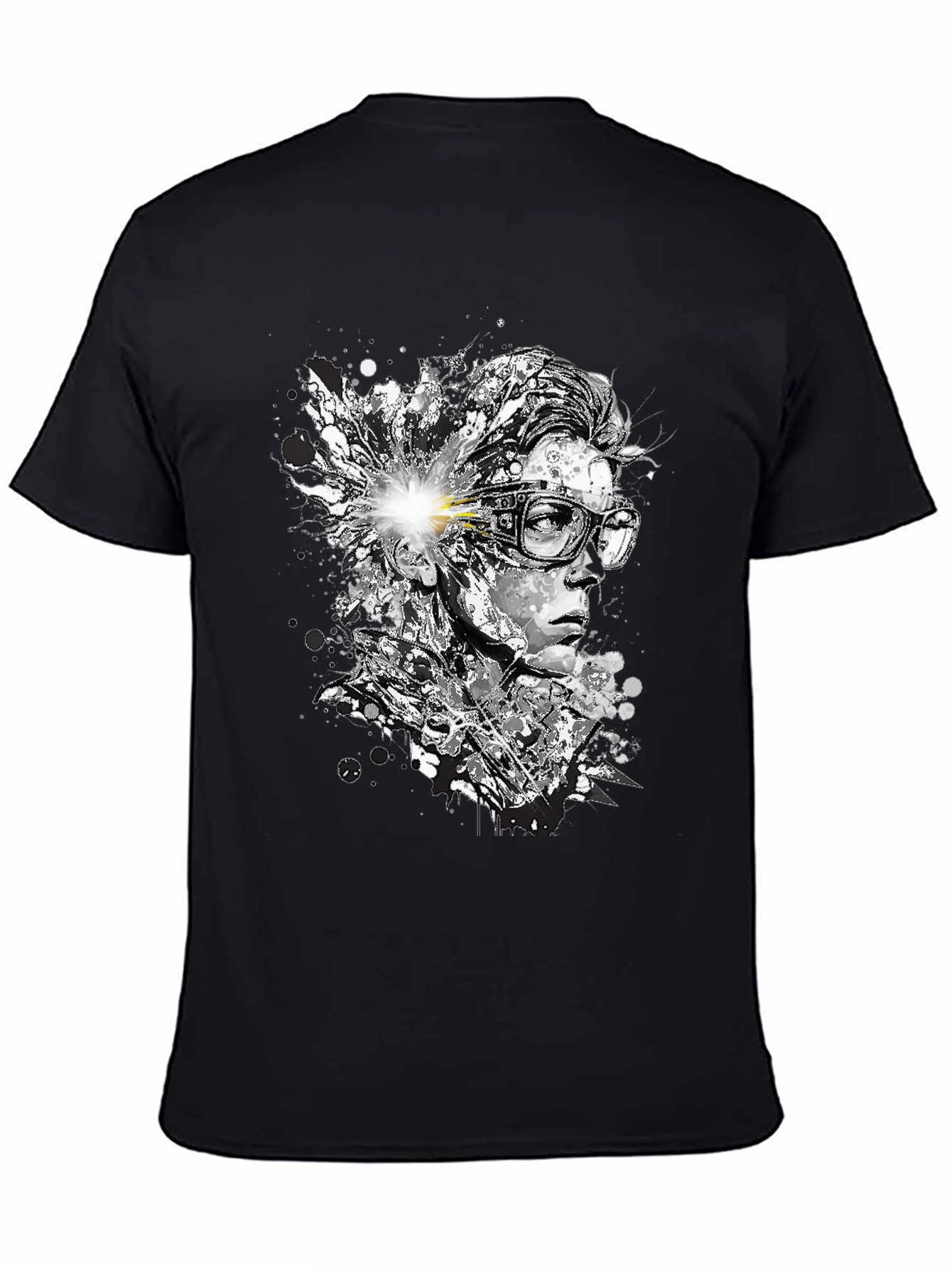 Abstract Mind T-Shirt - Artistic Black Tee