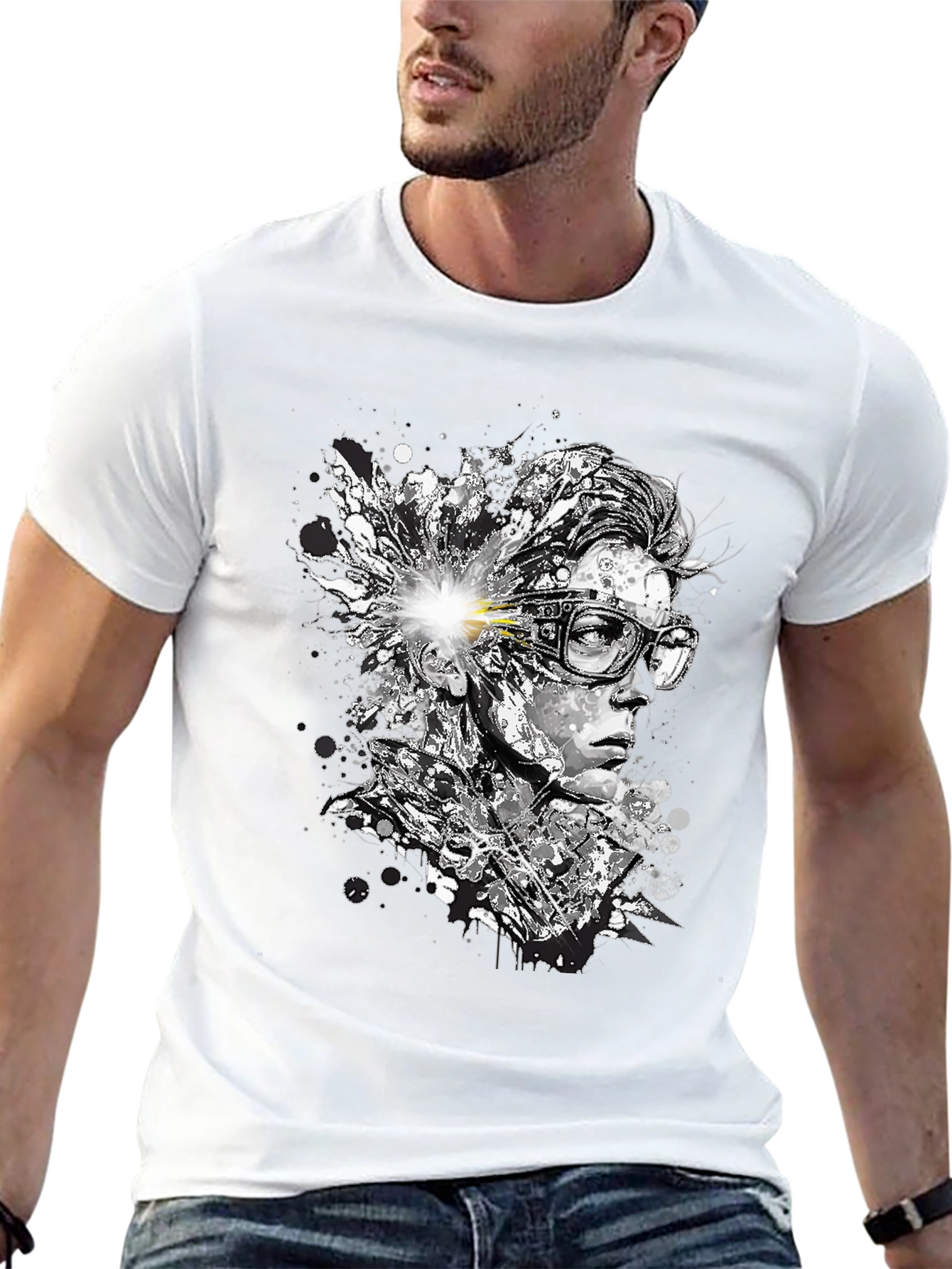 Abstract Mind T-Shirt - Artistic Black Tee