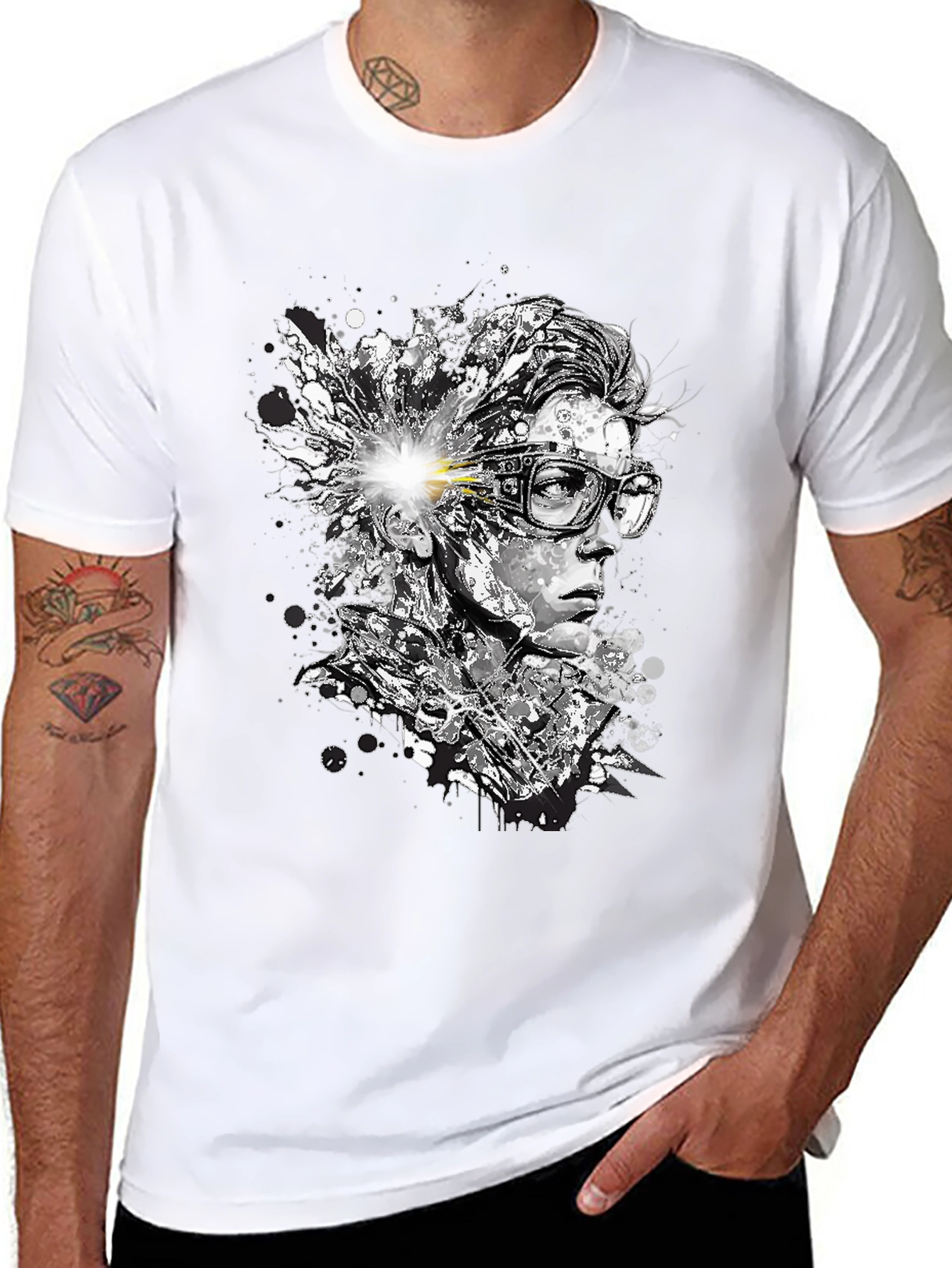 Abstract Mind T-Shirt - Artistic Black Tee