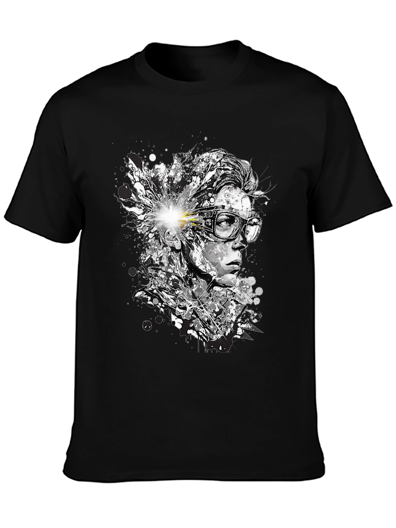 Abstract Mind T-Shirt - Artistic Black Tee