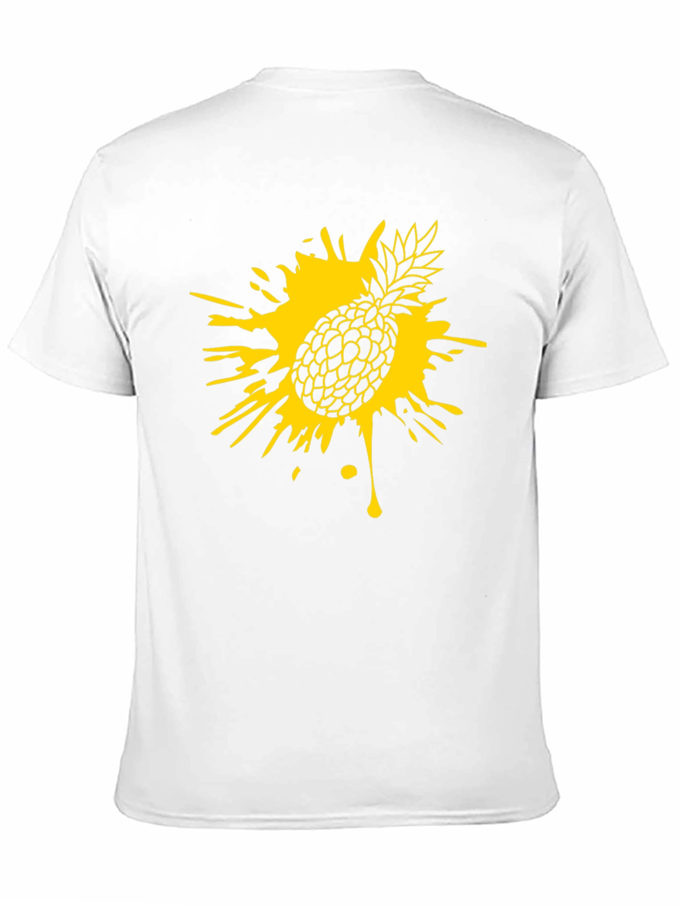 Pineapple Splatter Graphic Tee - Black