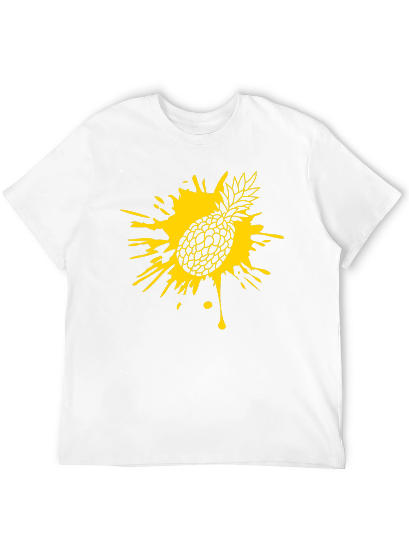 Pineapple Splatter Graphic Tee - Black