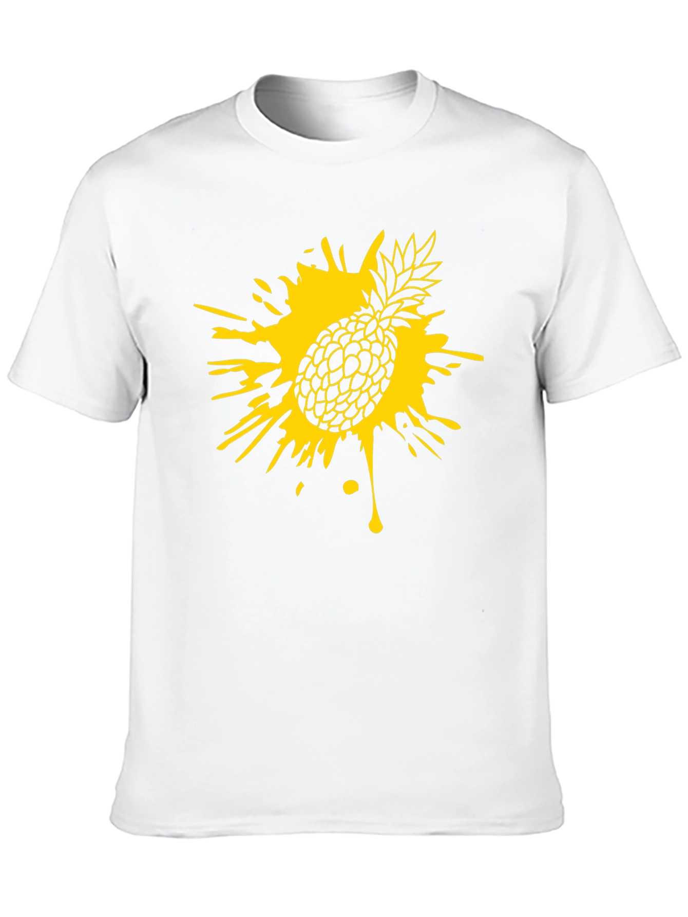 Pineapple Splatter Graphic Tee - Black