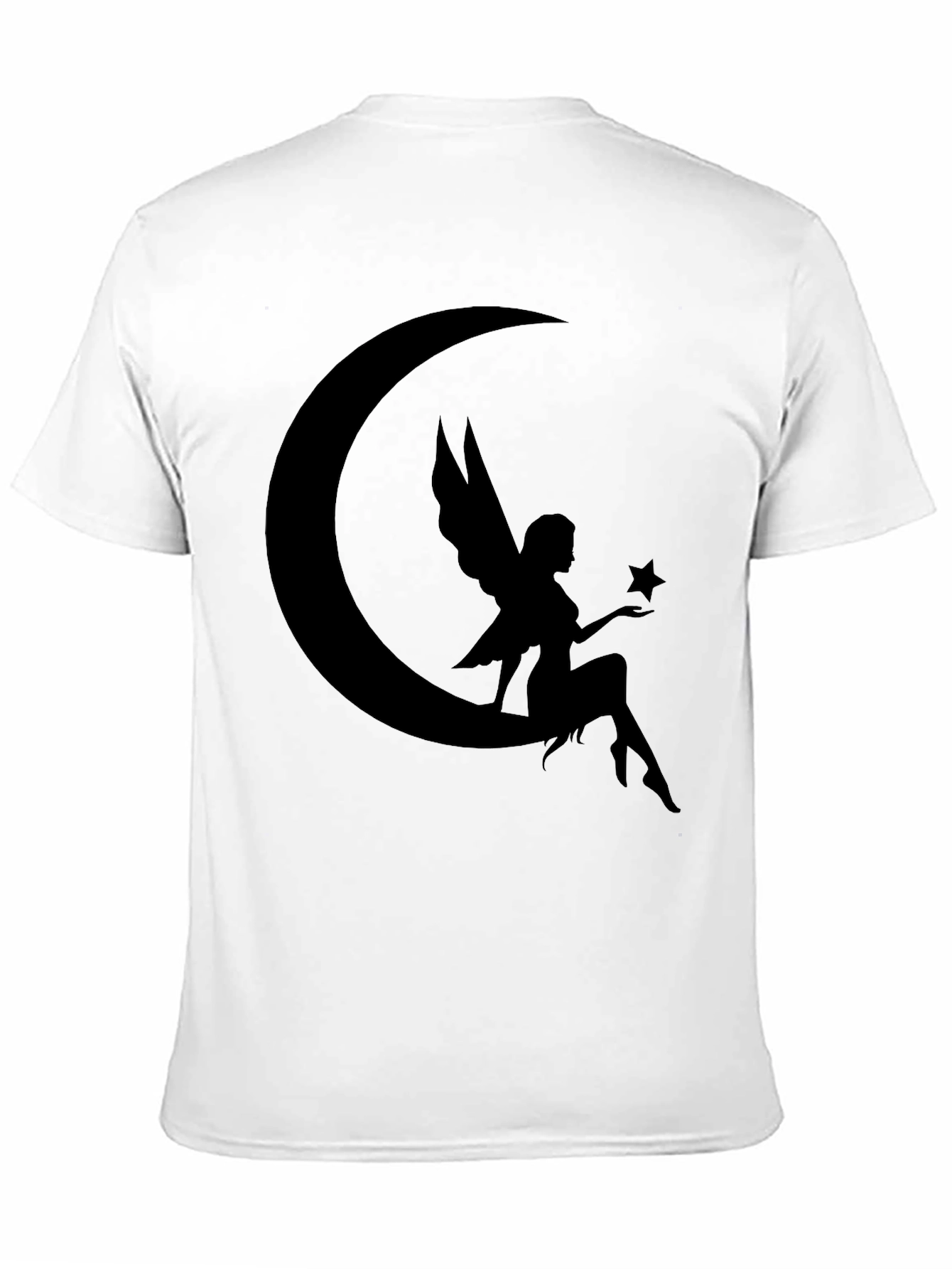 Moon Fairy Graphic T-Shirt - Black Cotton Tee