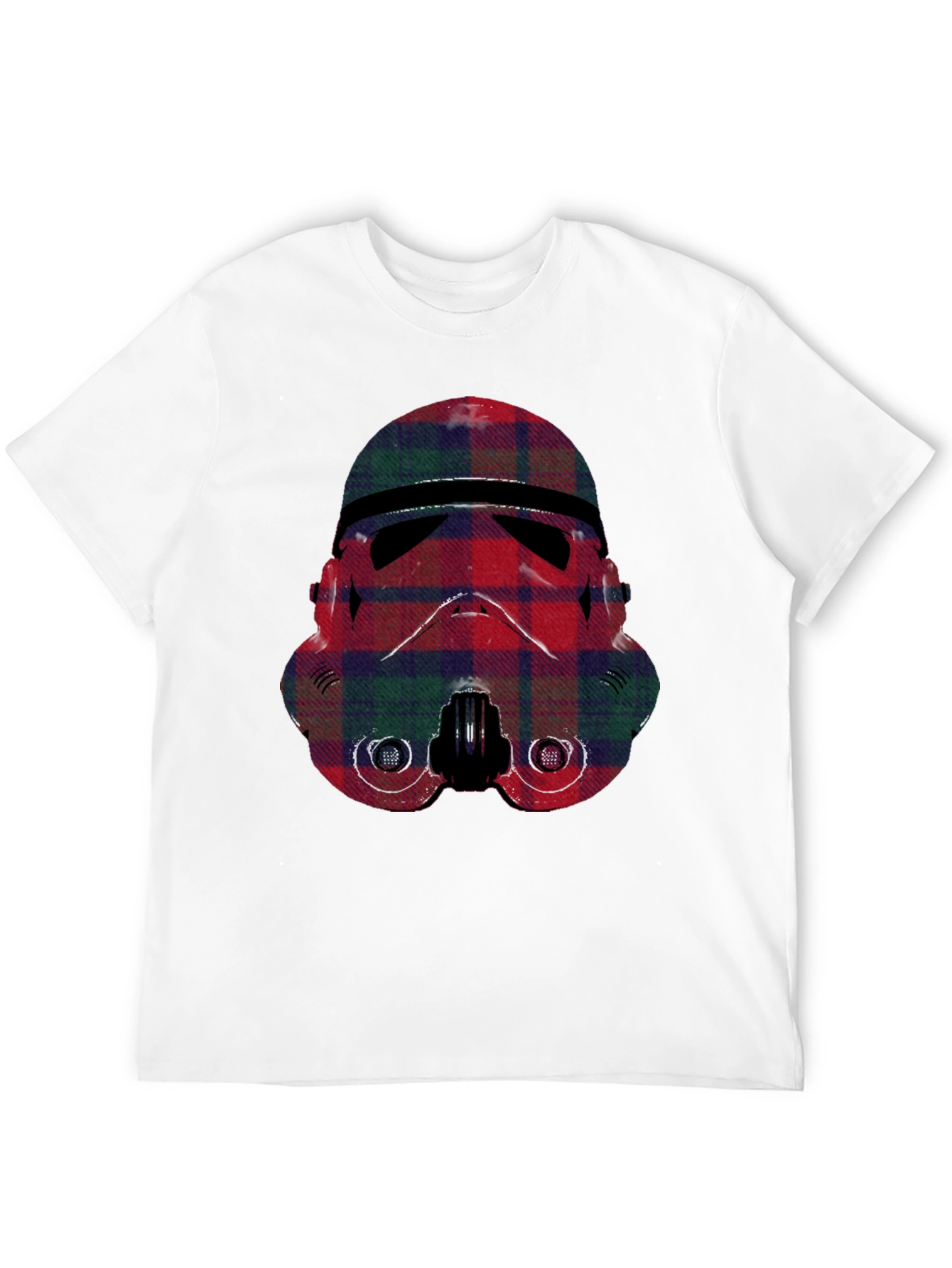 Plaid Stormtrooper Graphic Tee - Black