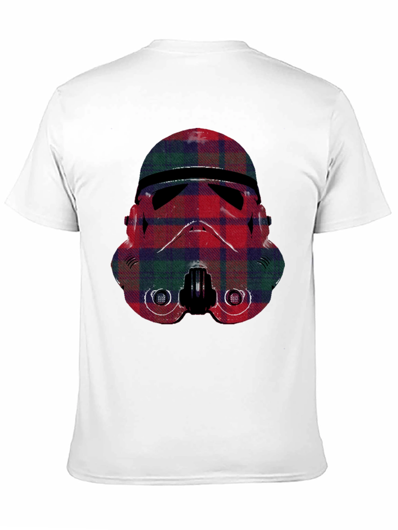 Plaid Stormtrooper Graphic Tee - Black