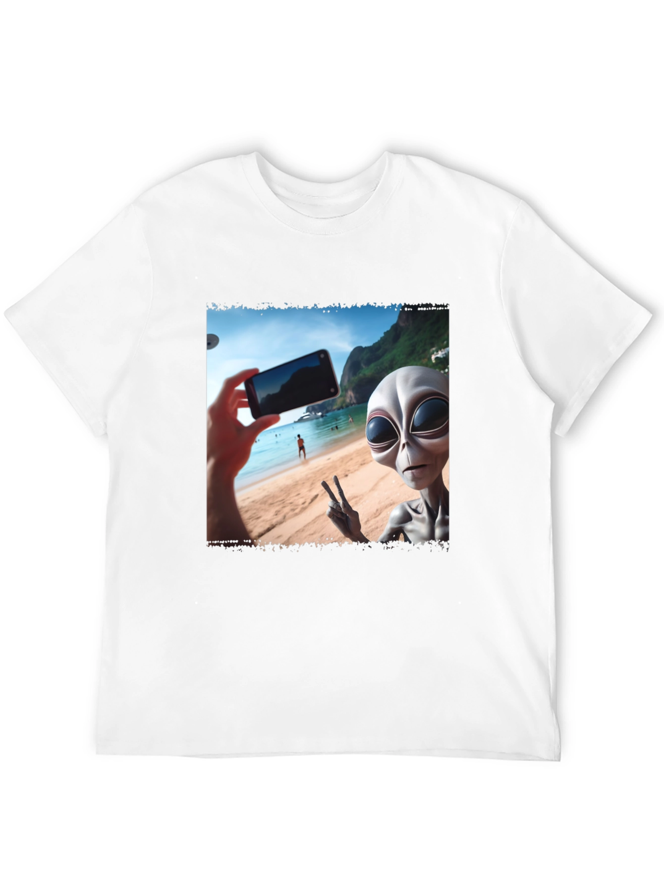 Alien Selfie T-Shirt - Beach Vacation