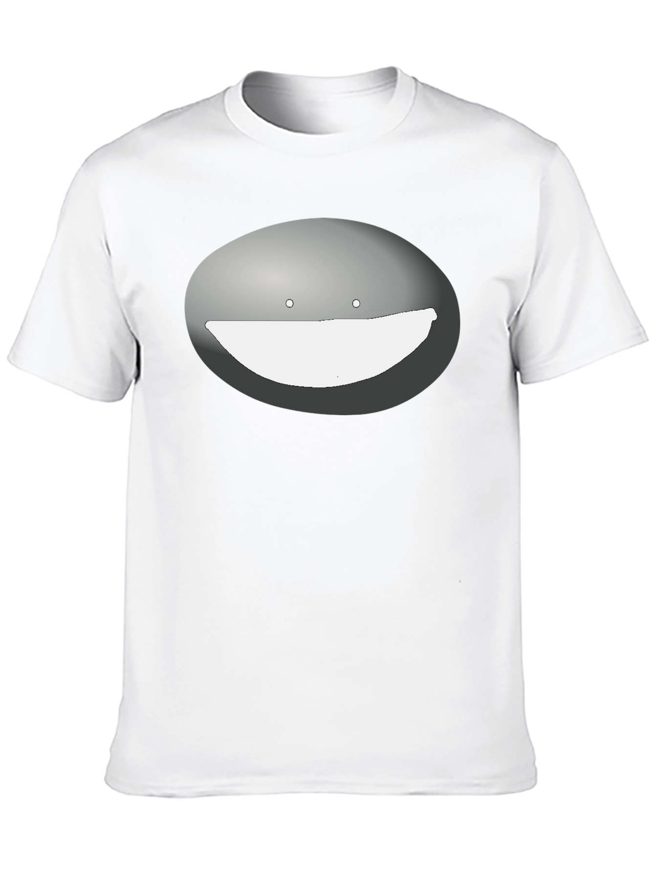 Mens Black T-Shirt with Funny Face Graphic