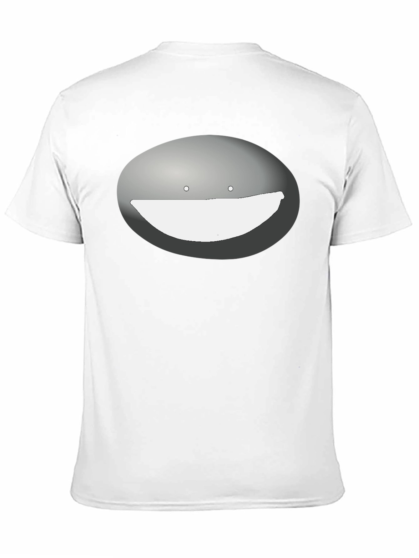 Mens Black T-Shirt with Funny Face Graphic