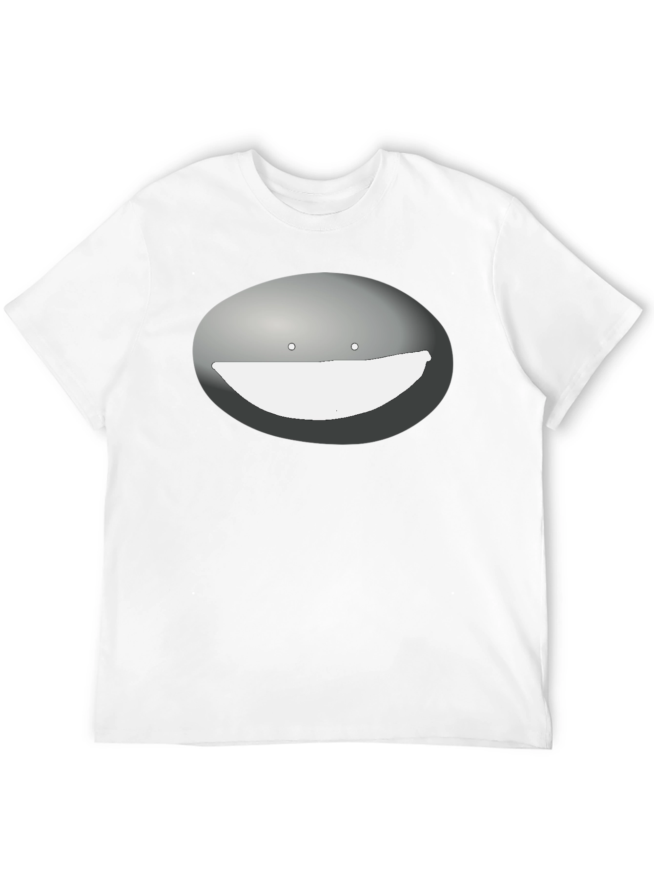 Mens Black T-Shirt with Funny Face Graphic