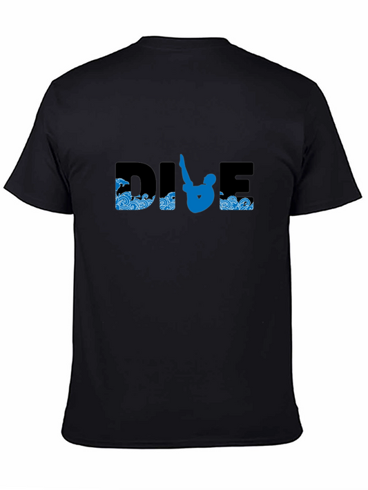 DIVE Graphic Tee - Black Cotton T-Shirt