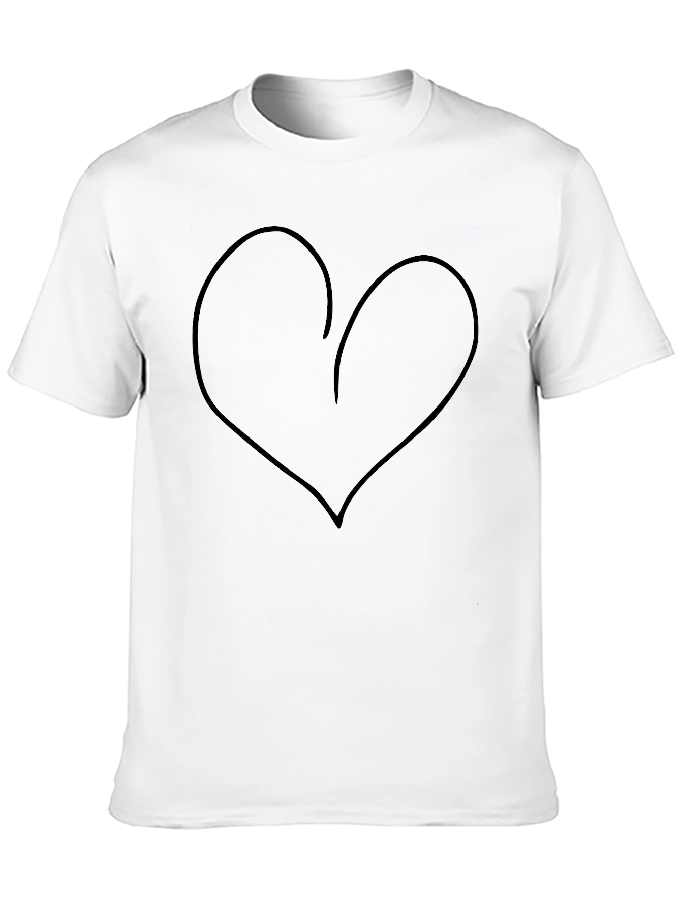 Heart Graphic Black T-Shirt - Casual Style