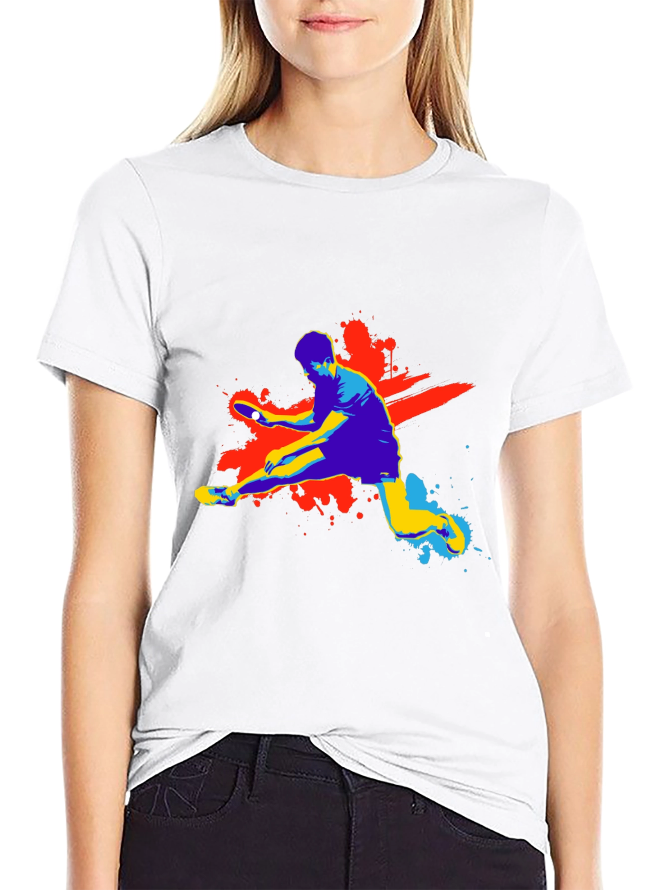 Ping Pong Graphic T-Shirt - Black Cotton Tee