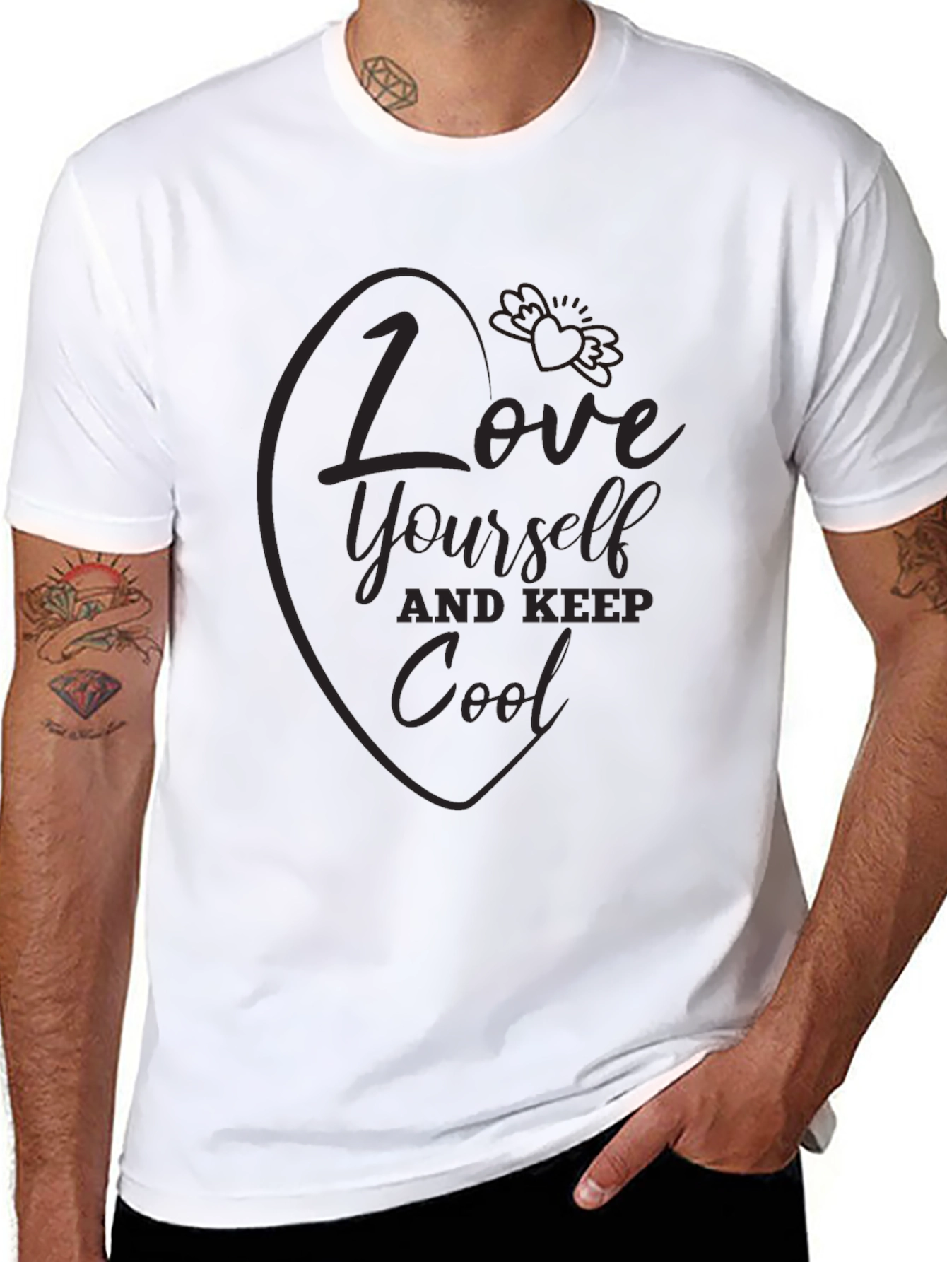 Love Yourself & Keep Cool - Graphic T-Shirt
