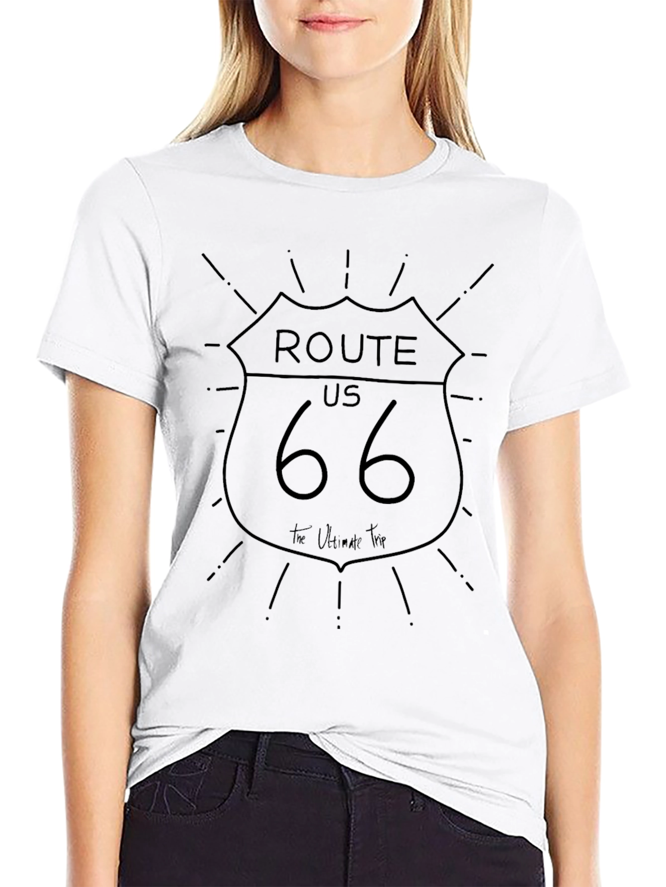 Route 66 Black Graphic Tee