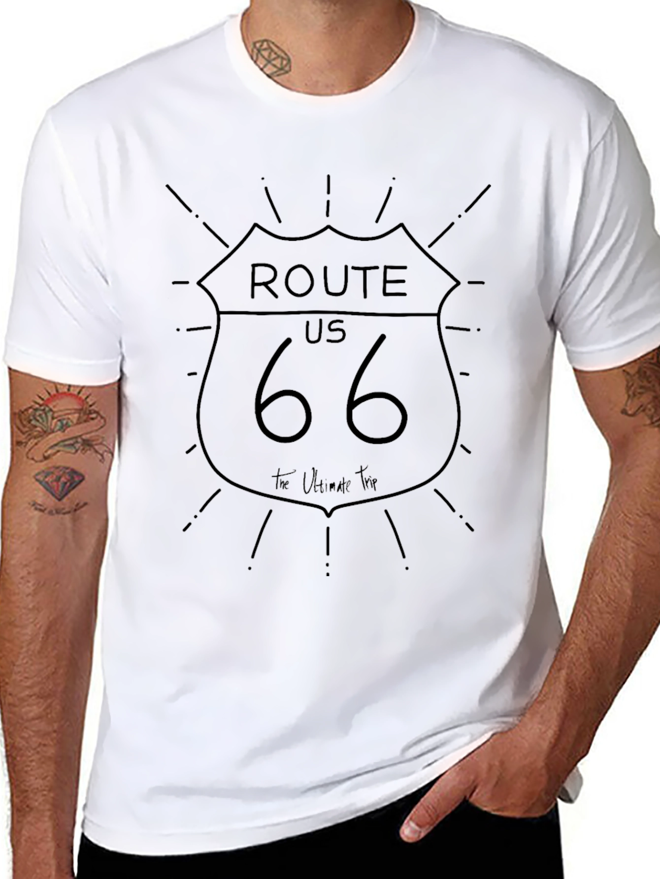 Route 66 Black Graphic Tee