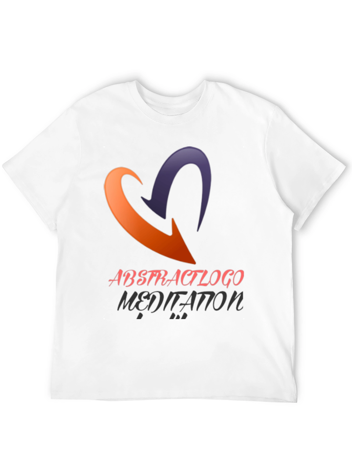 Abstract Logo Meditation Graphic Black T-Shirt
