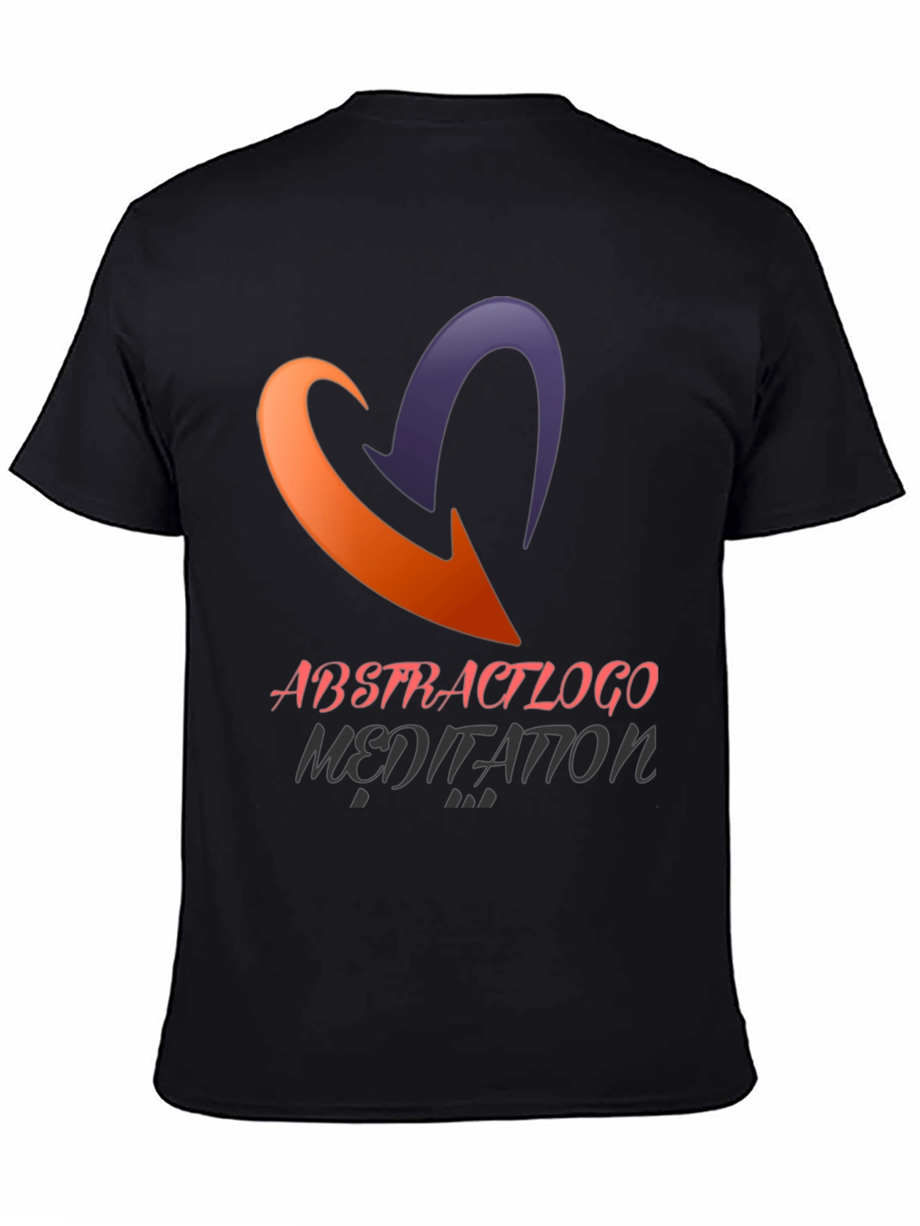 Abstract Logo Meditation Graphic Black T-Shirt